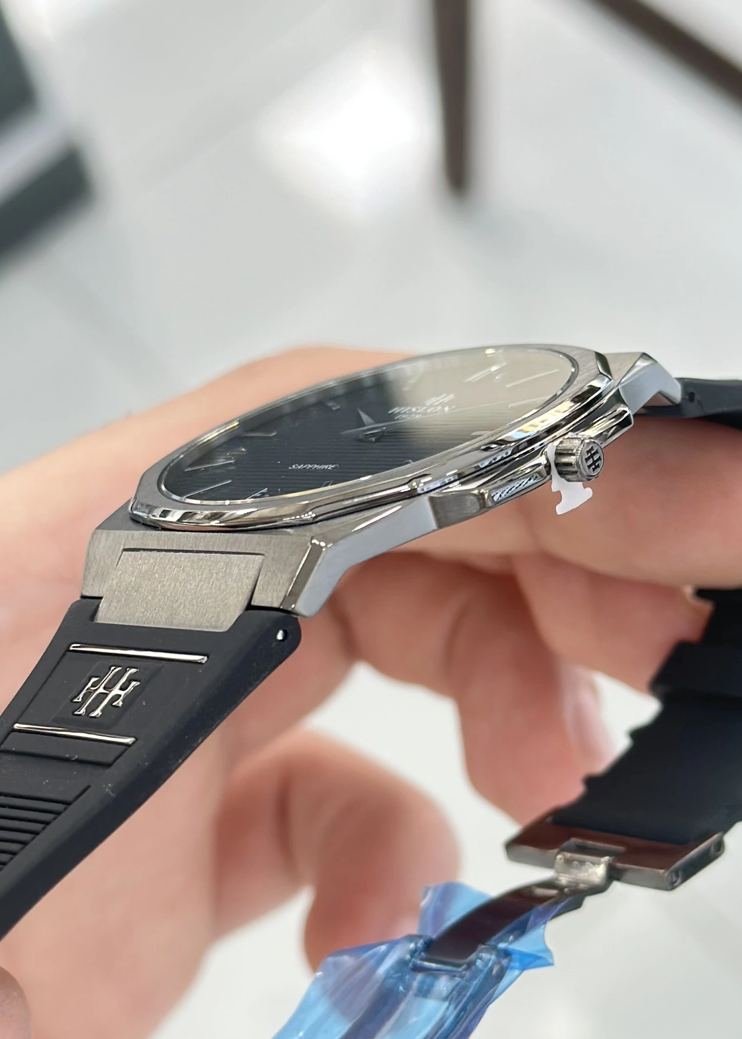 Hislon Orijinal Silikon Kordon Ultra Slim Erkek Kol Saati ILKCL127N-04BS