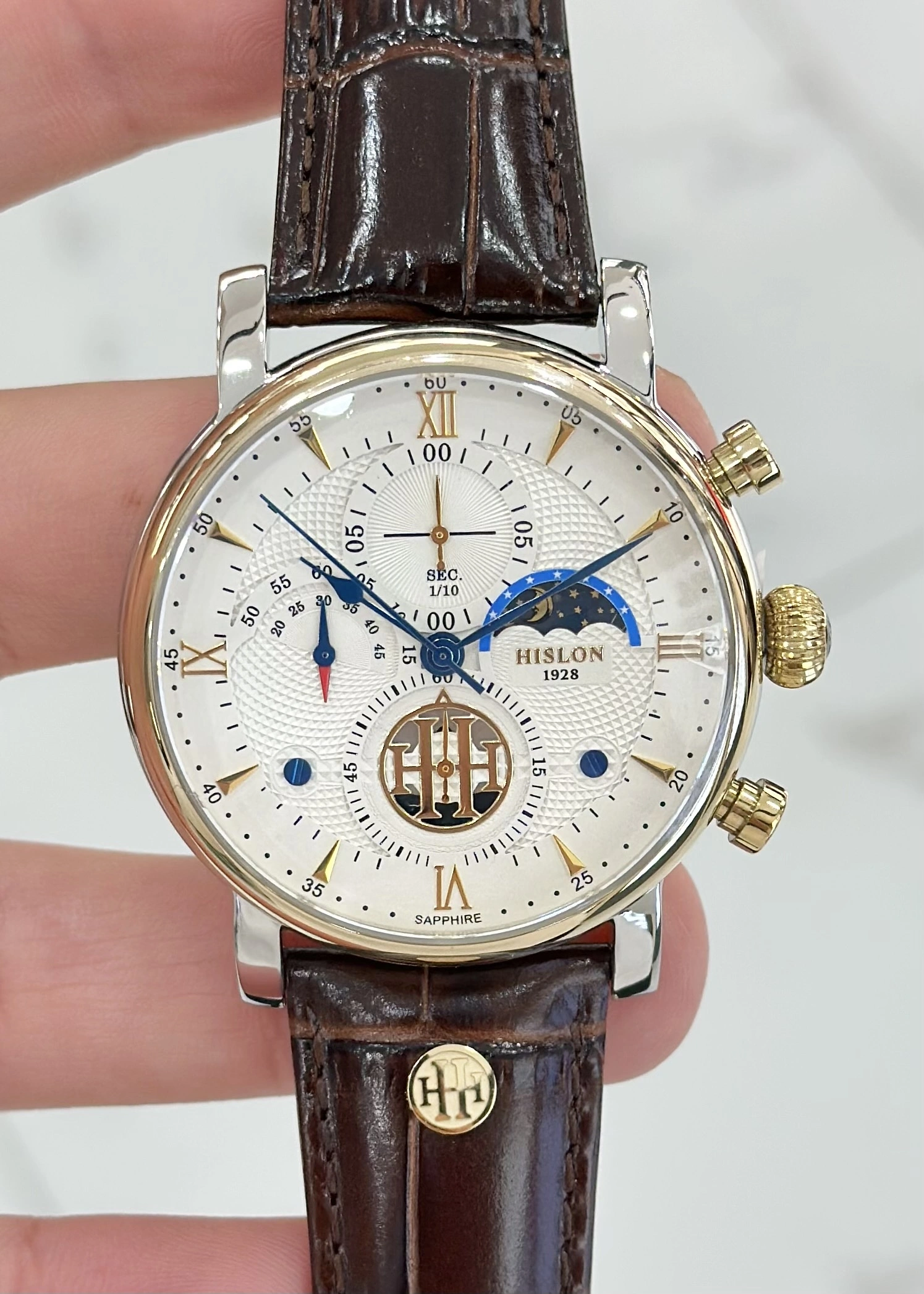 Hislon Orijinal Deri Kordon Su Geçirmez Erkek Kol Saati ILKTM105T-02KG