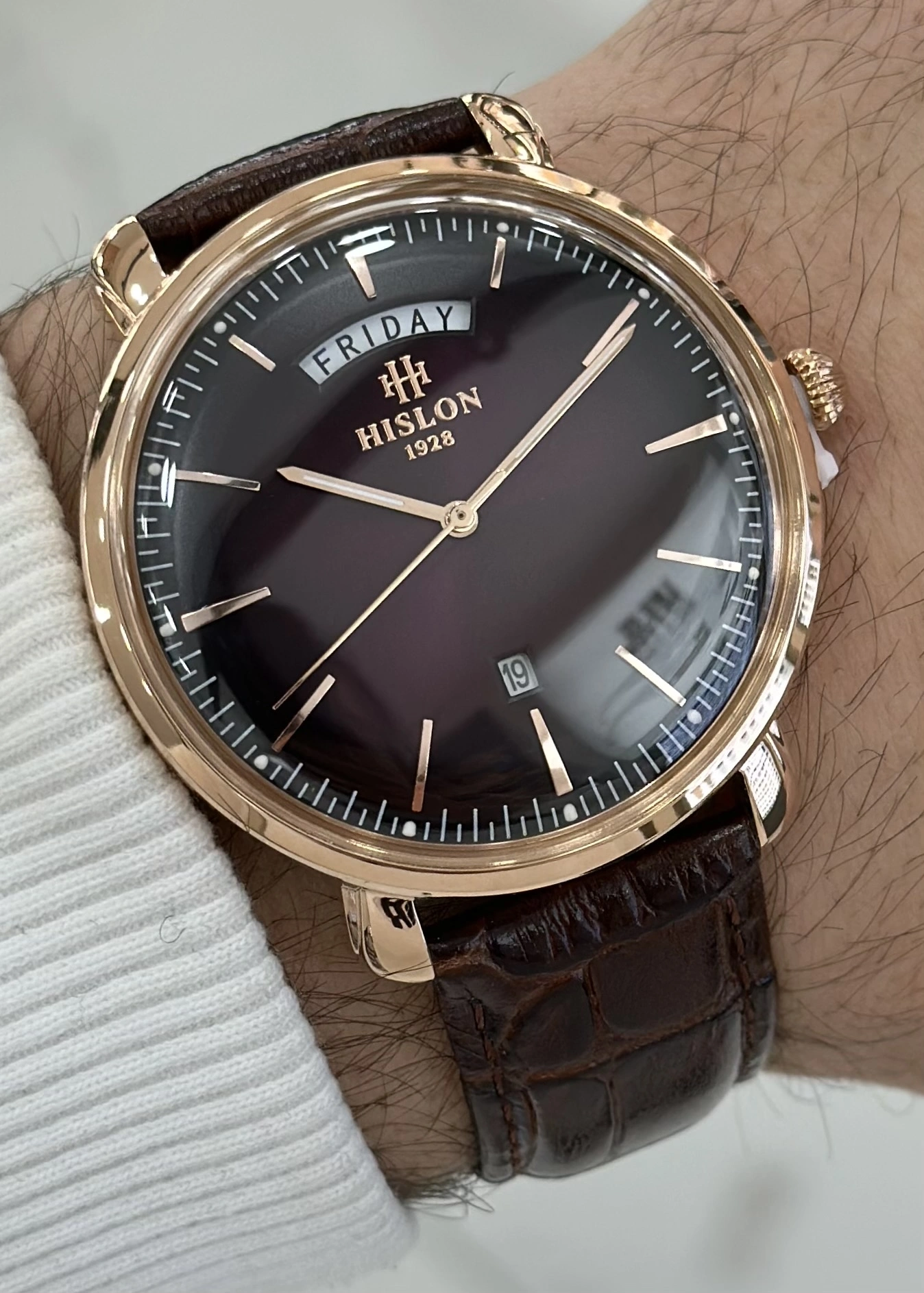 Hislon Orijinal Deri Kordon Su Geçirmez Erkek Kol Saati ILKCL203R-06KR