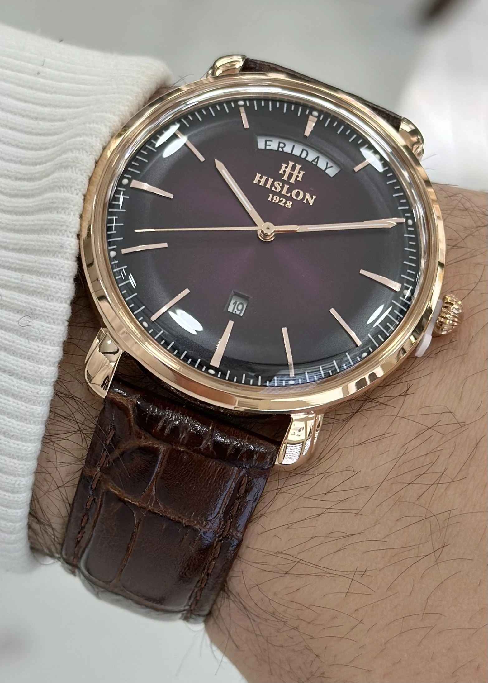 Hislon Orijinal Deri Kordon Su Geçirmez Erkek Kol Saati ILKCL203R-06KR