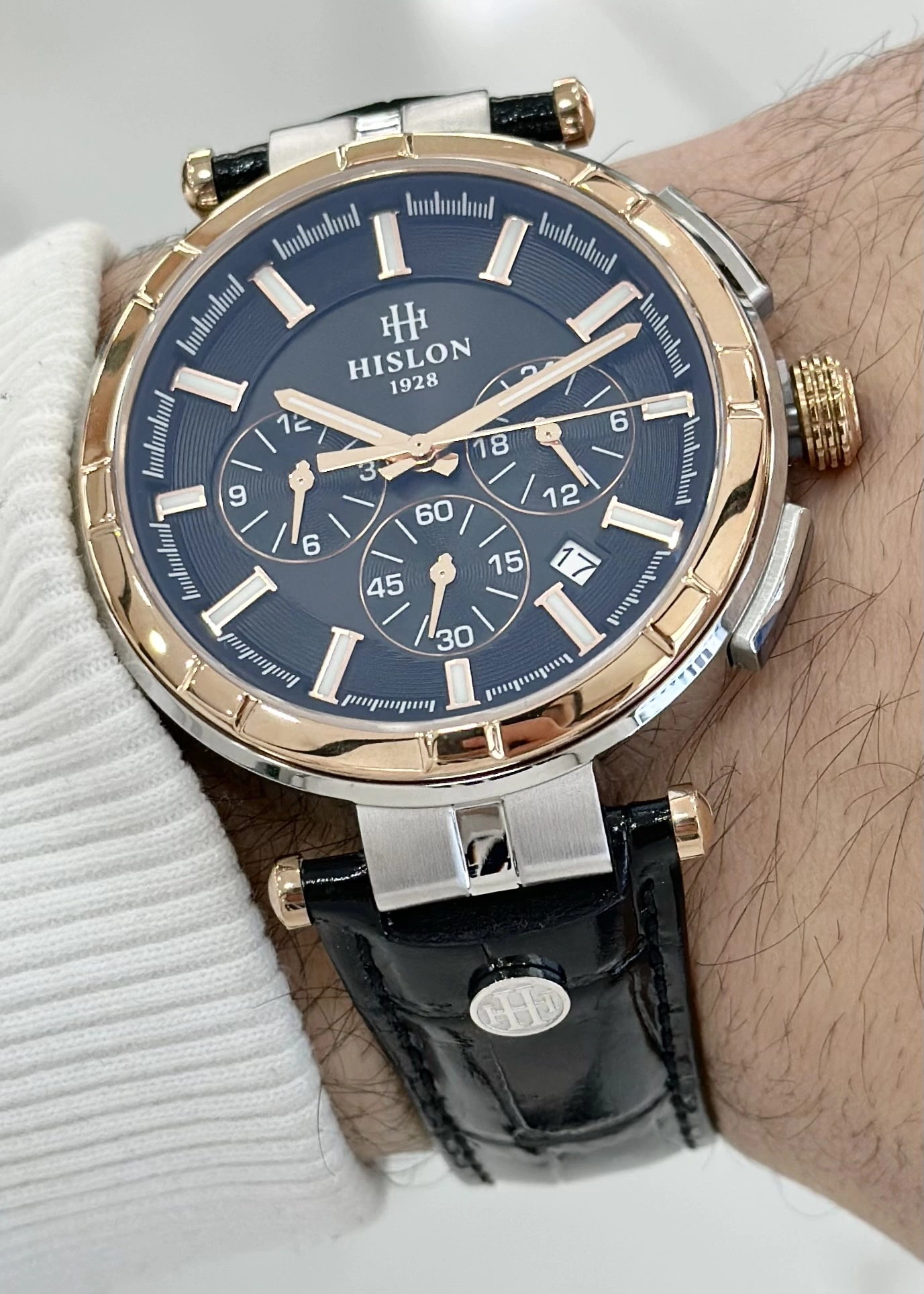 Hislon Orijinal Deri Kordon Su Geçirmez Erkek Kol Saati ILKDT202T-04BR