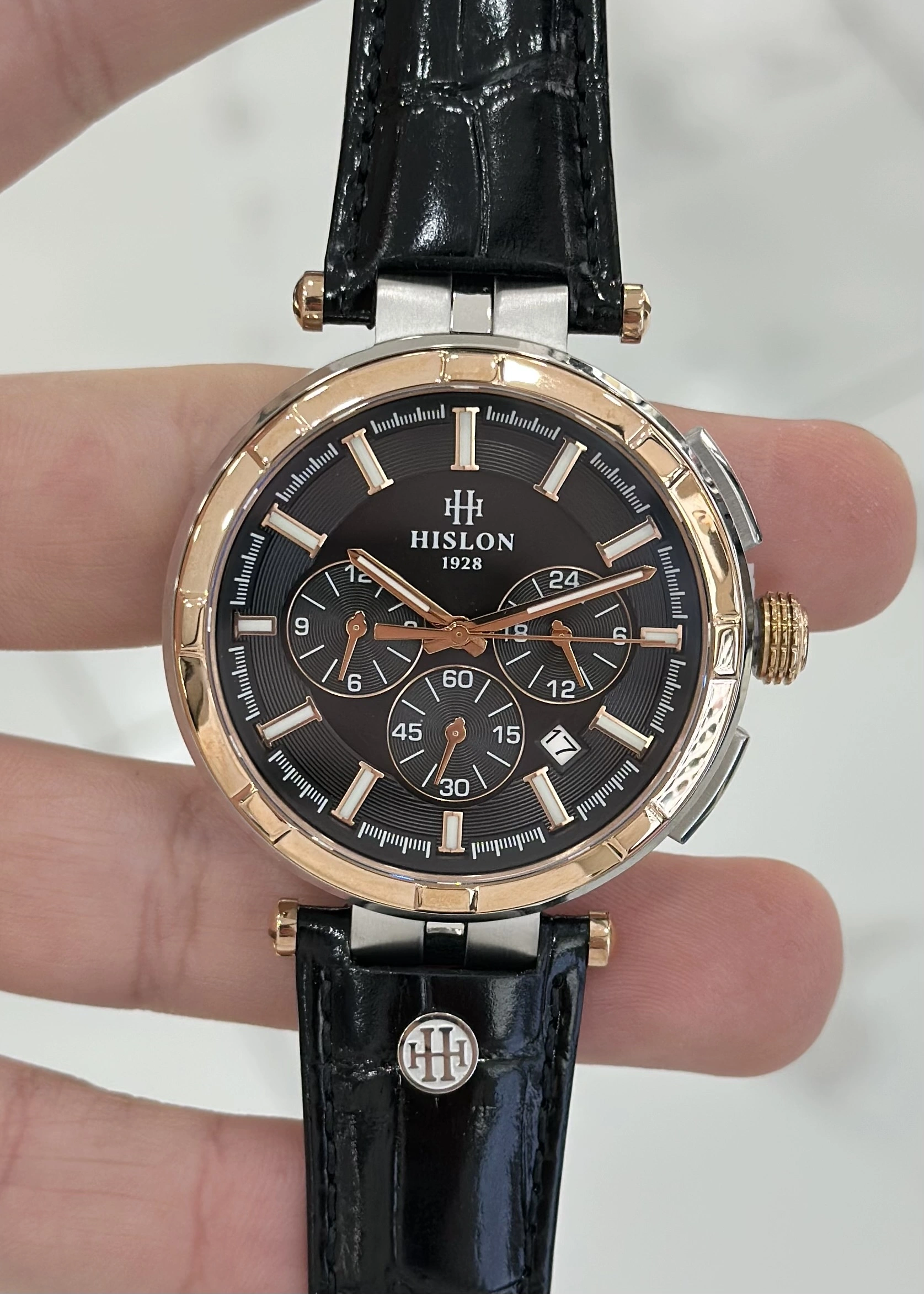 Hislon Orijinal Deri Kordon Su Geçirmez Erkek Kol Saati ILKDT202T-04BR