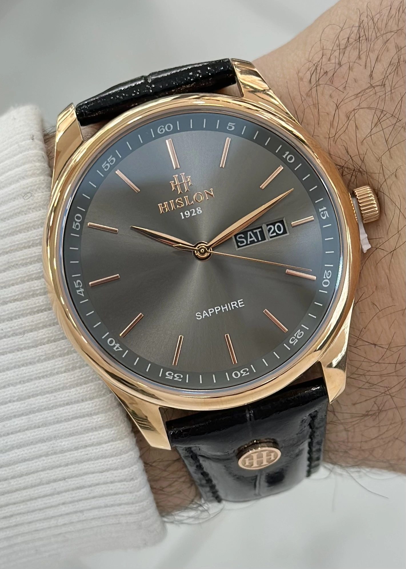 Hislon Orijinal Deri Kordon Su Geçirmez Erkek Kol Saati ILKCL113R-05BR