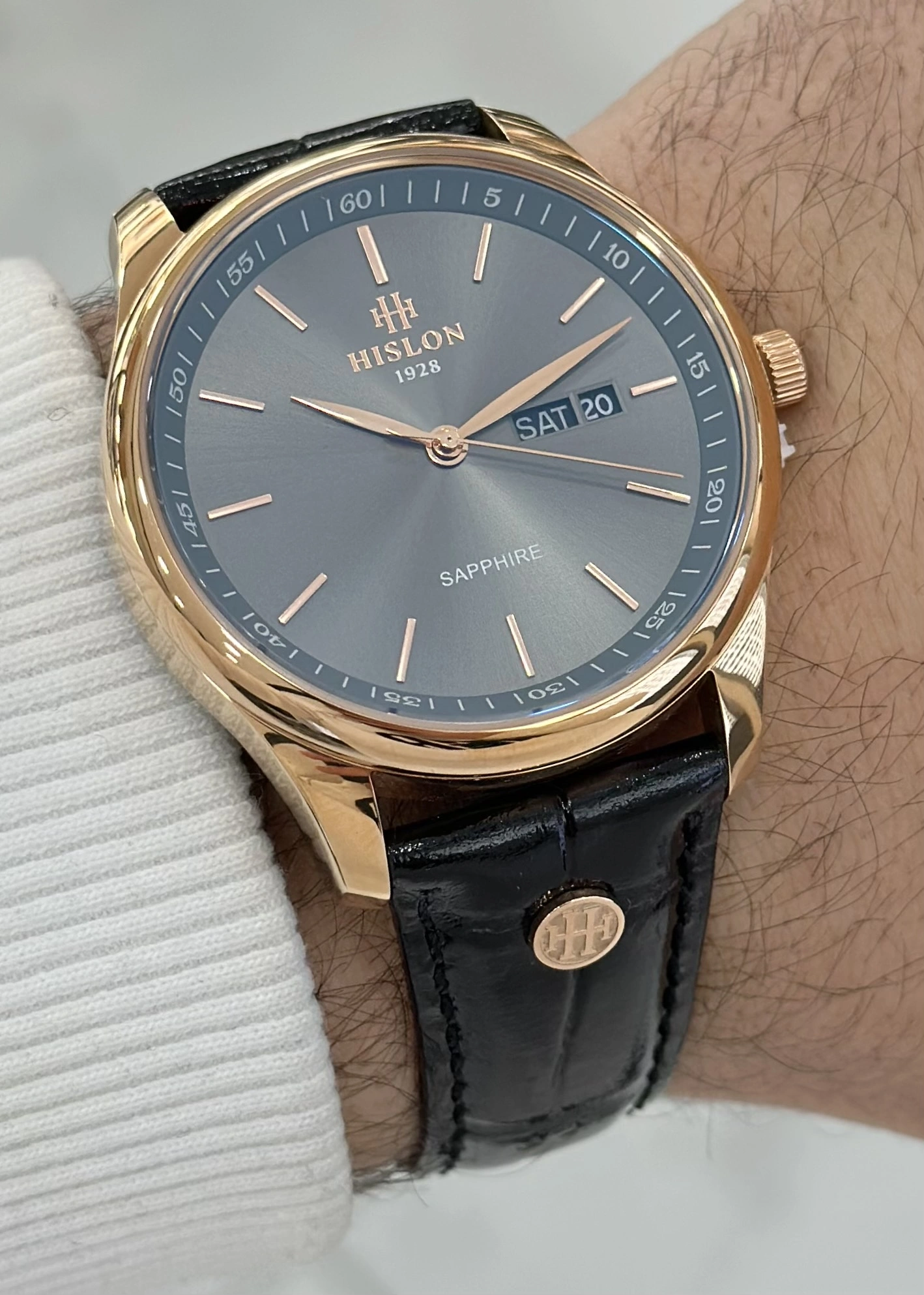 Hislon Orijinal Deri Kordon Su Geçirmez Erkek Kol Saati ILKCL113R-05BR