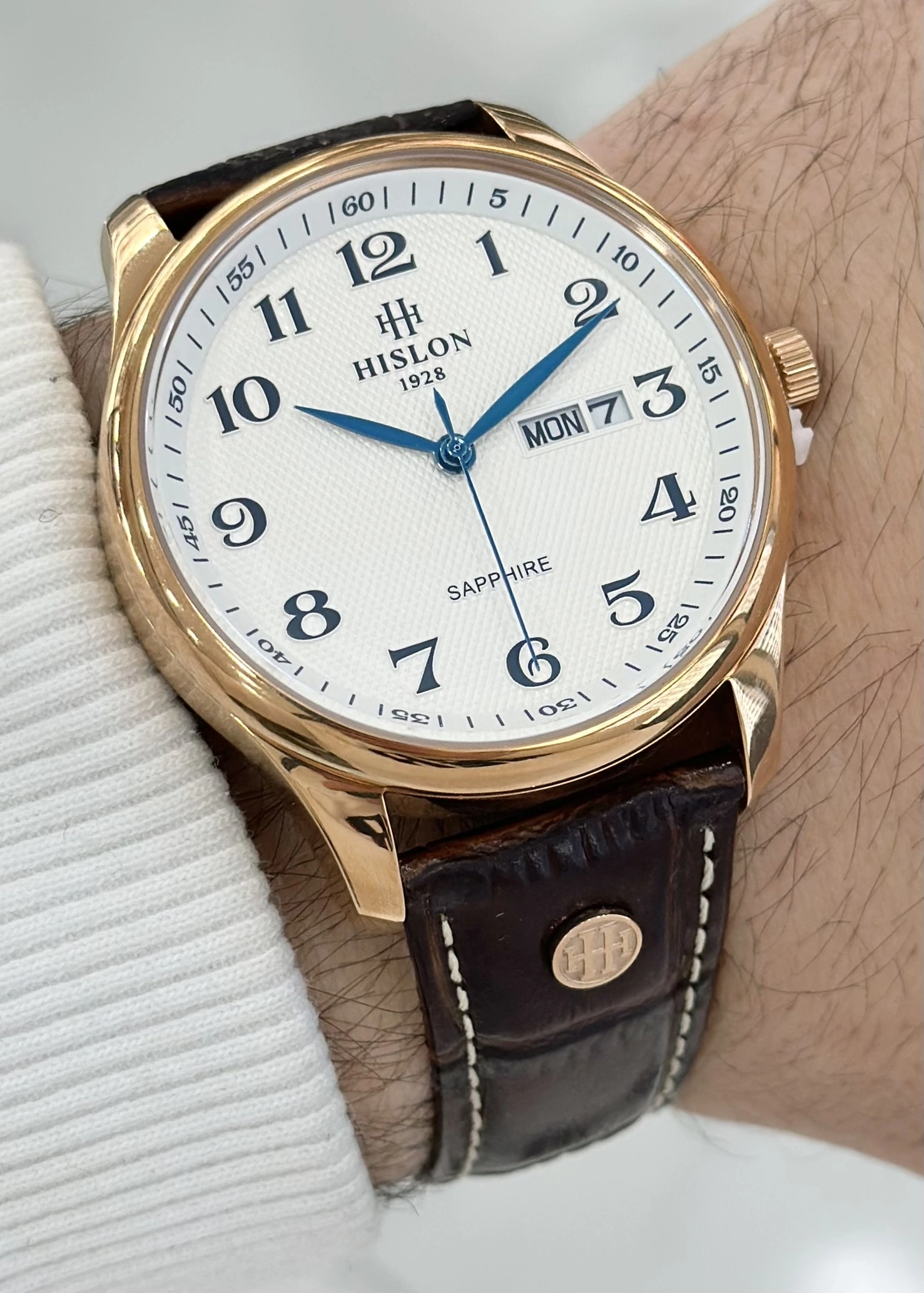 Hislon Orijinal Deri Kordon Su Geçirmez Erkek Kol Saati ILKCL113R-01KR