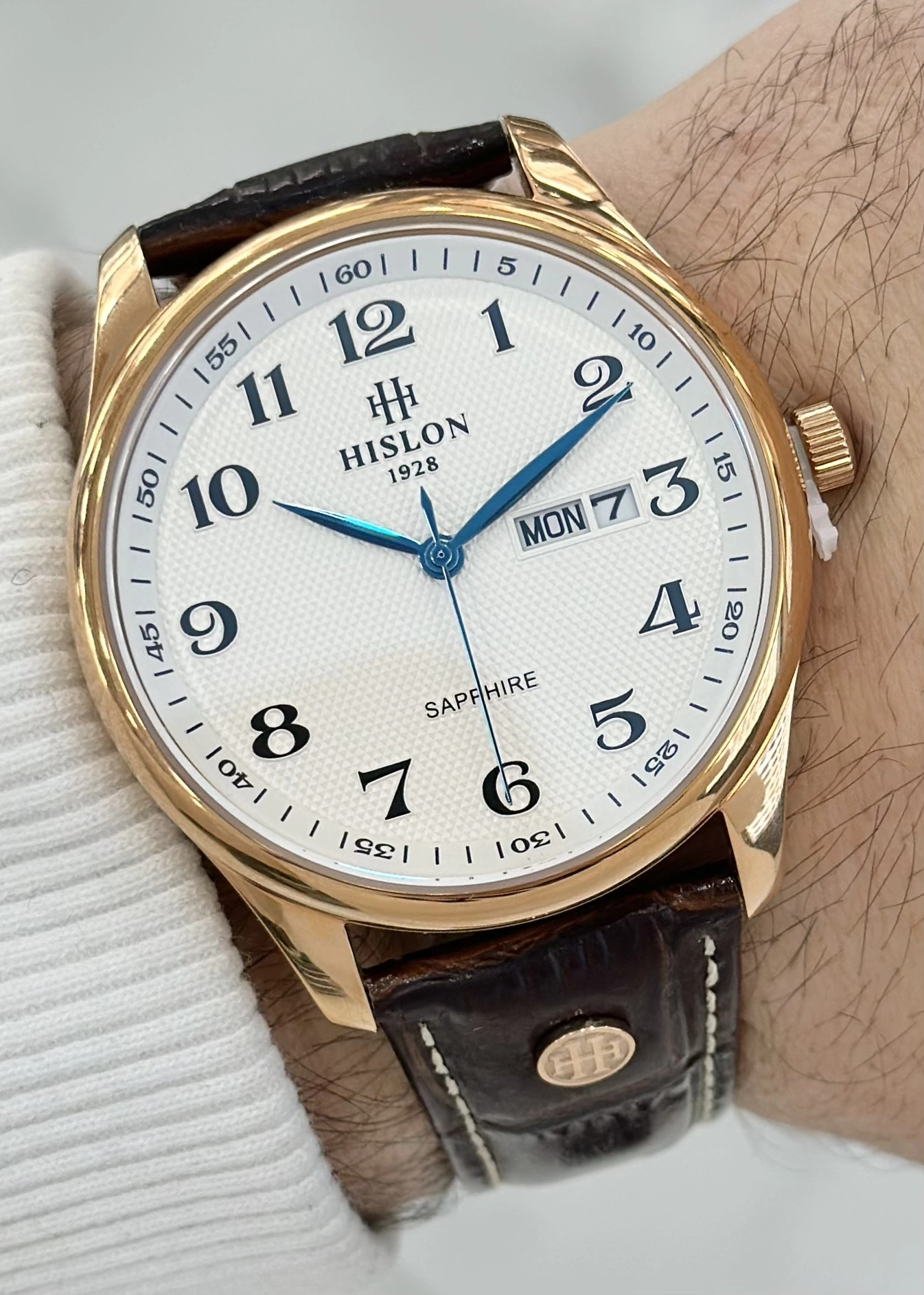 Hislon Orijinal Deri Kordon Su Geçirmez Erkek Kol Saati ILKCL113R-01KR