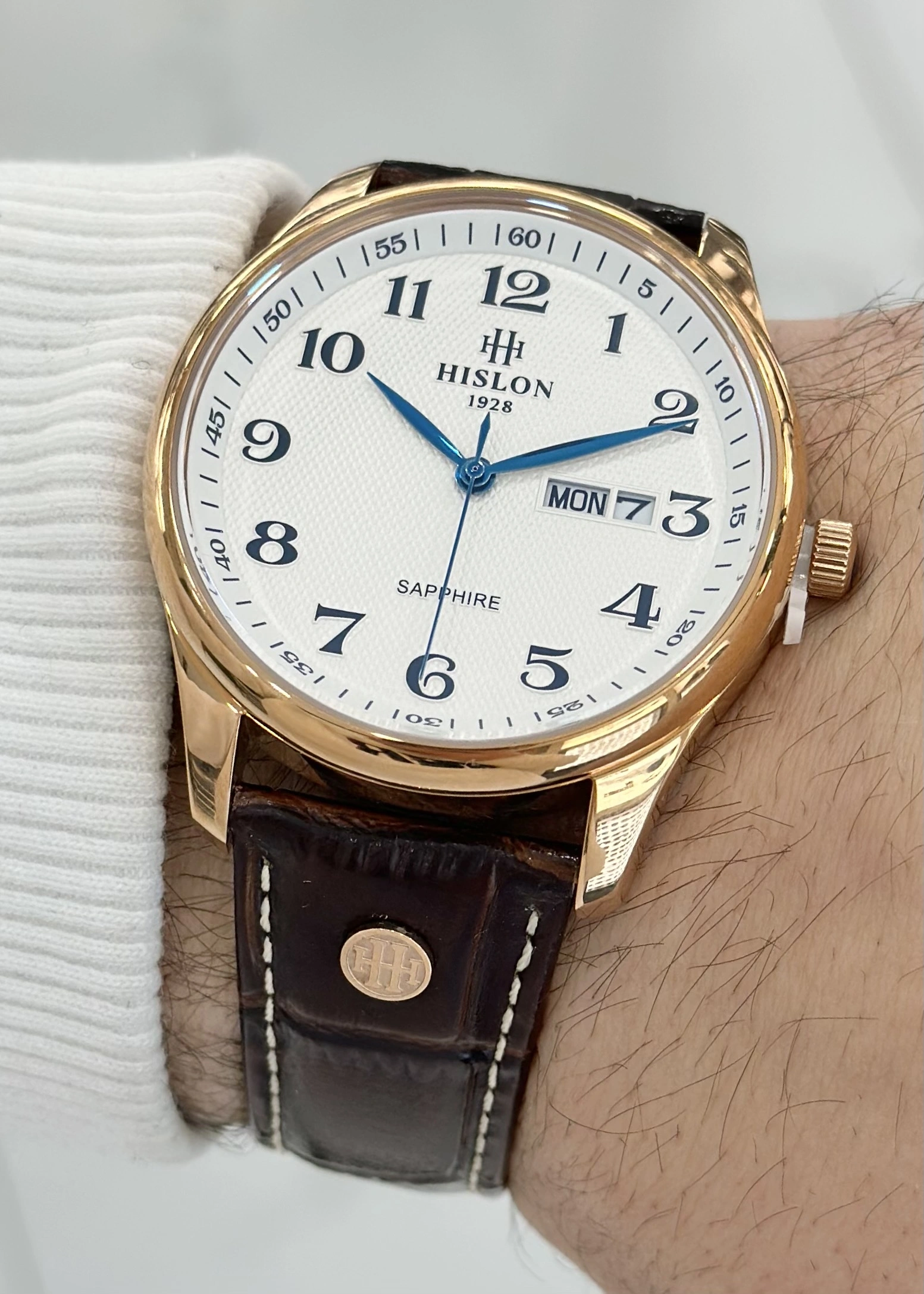 Hislon Orijinal Deri Kordon Su Geçirmez Erkek Kol Saati ILKCL113R-01KR