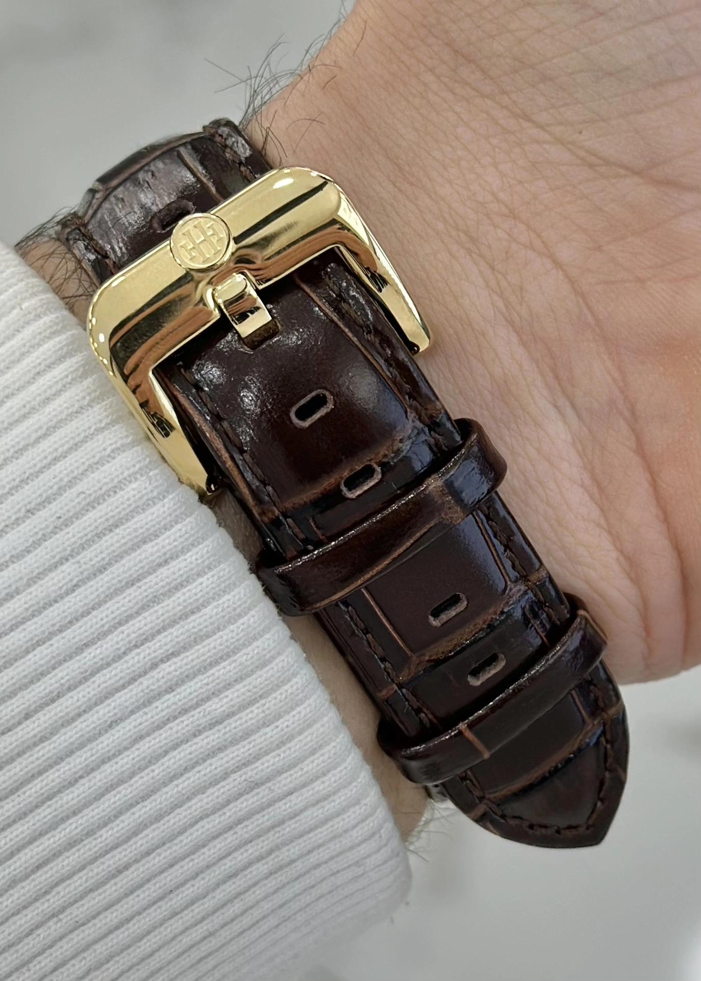 Hislon Orijinal Deri Kordon Su Geçirmez Erkek Kol Saati ILKTM105G-08KG