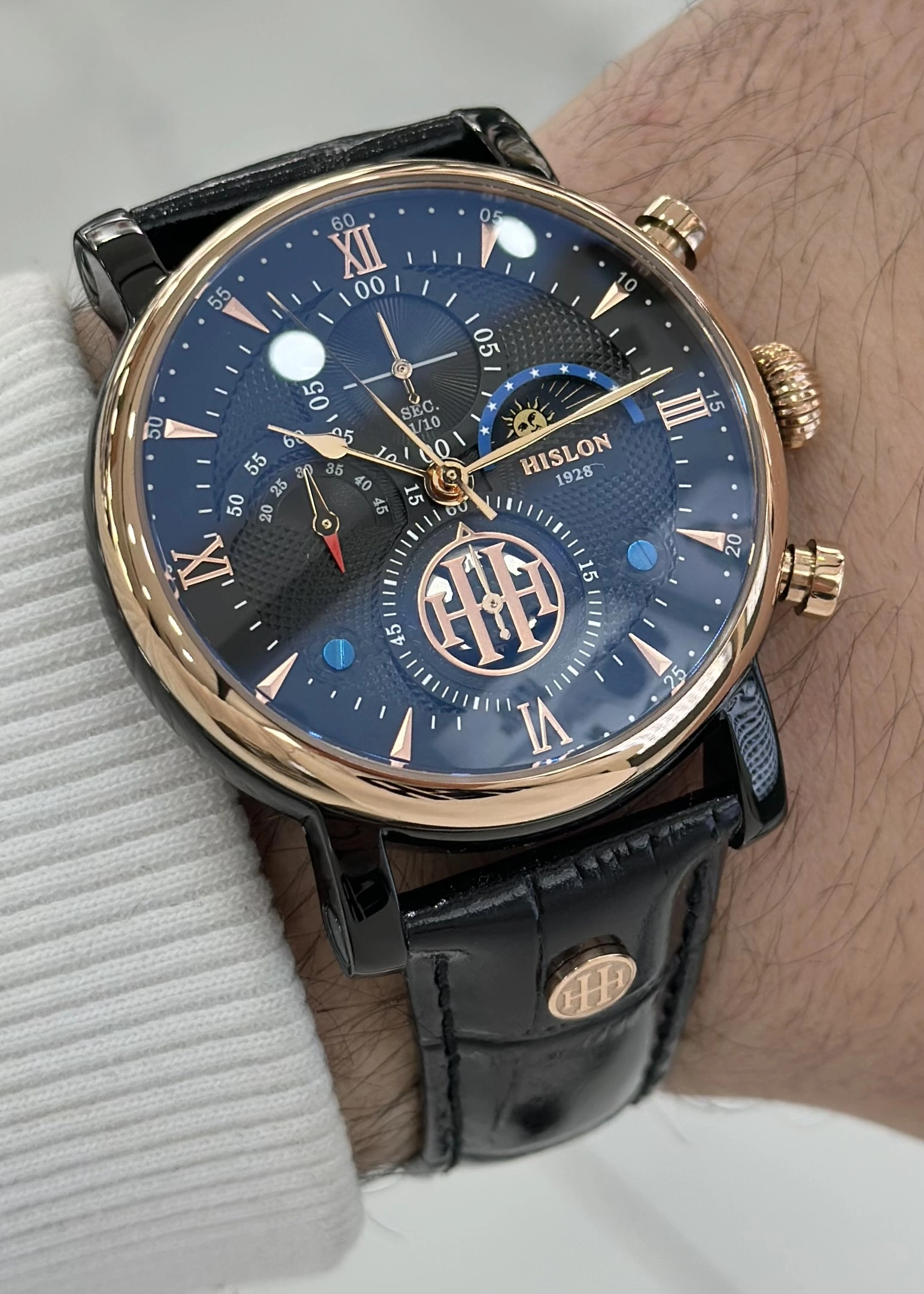 Hislon Orijinal Deri Kordon Su Geçirmez Erkek Kol Saati ILKTM105T-04BR