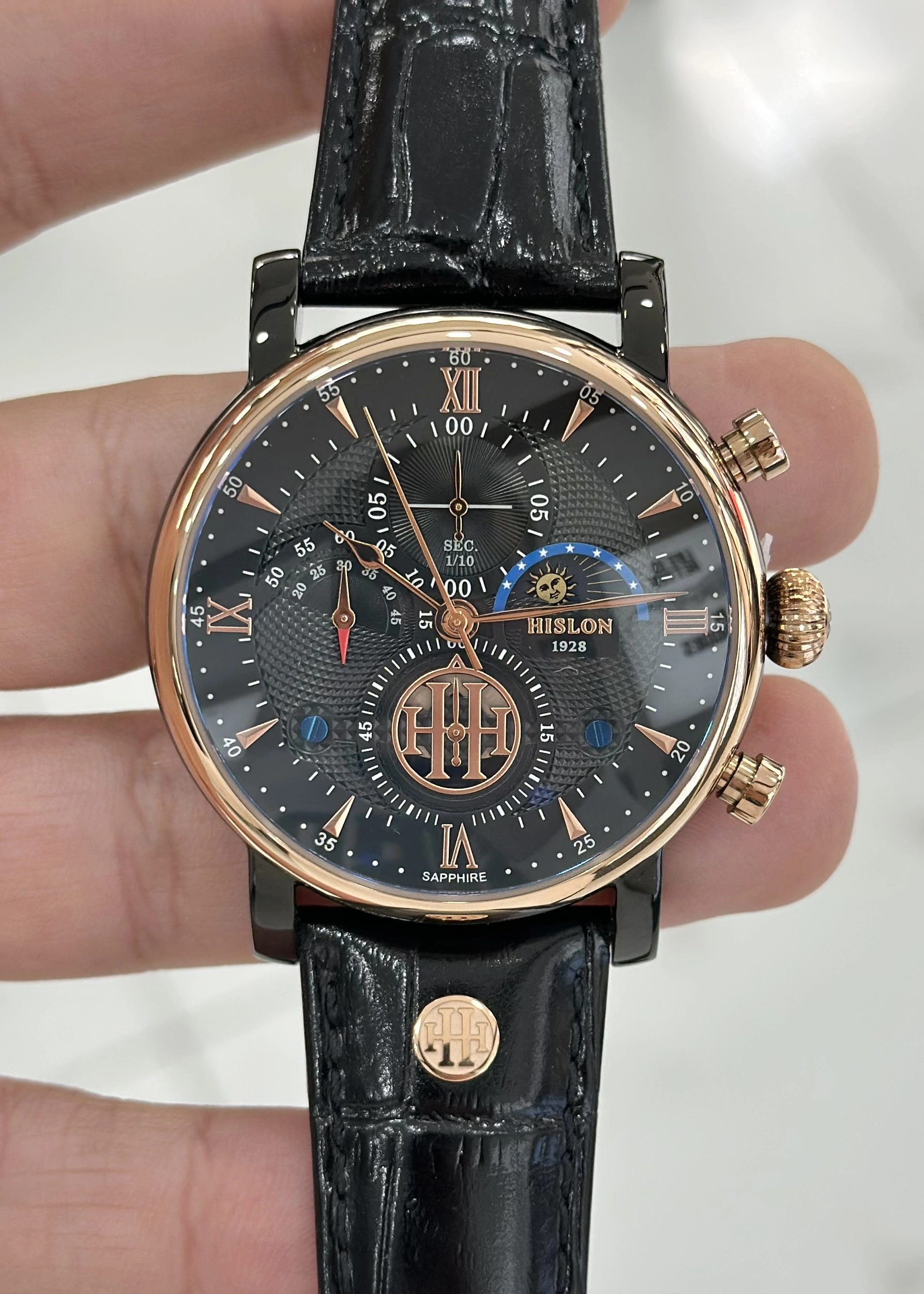 Hislon Orijinal Deri Kordon Su Geçirmez Erkek Kol Saati ILKTM105T-04BR