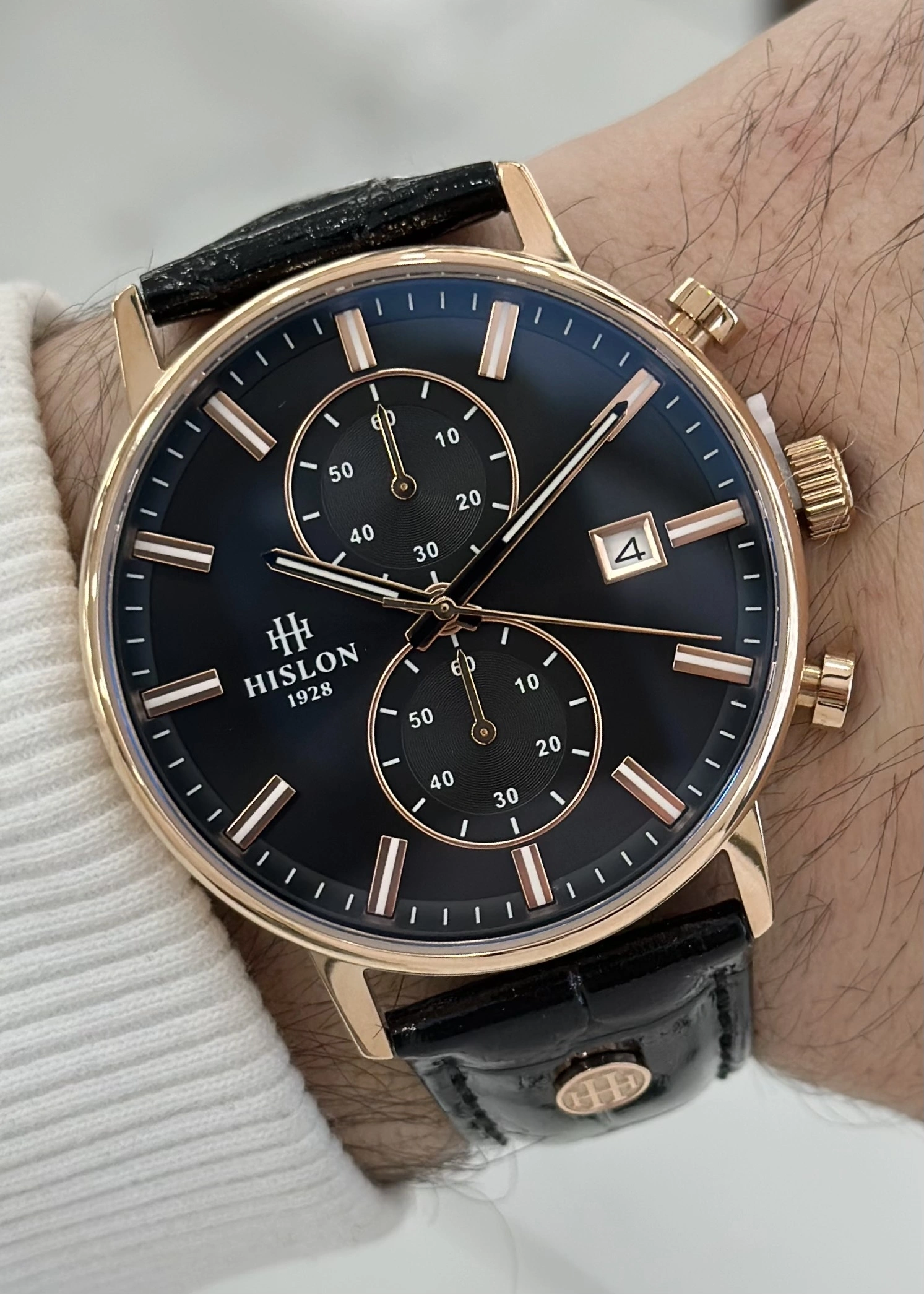 Hislon Orijinal Deri Kordon Su Geçirmez Erkek Kol Saati ILKMS200R-04BR