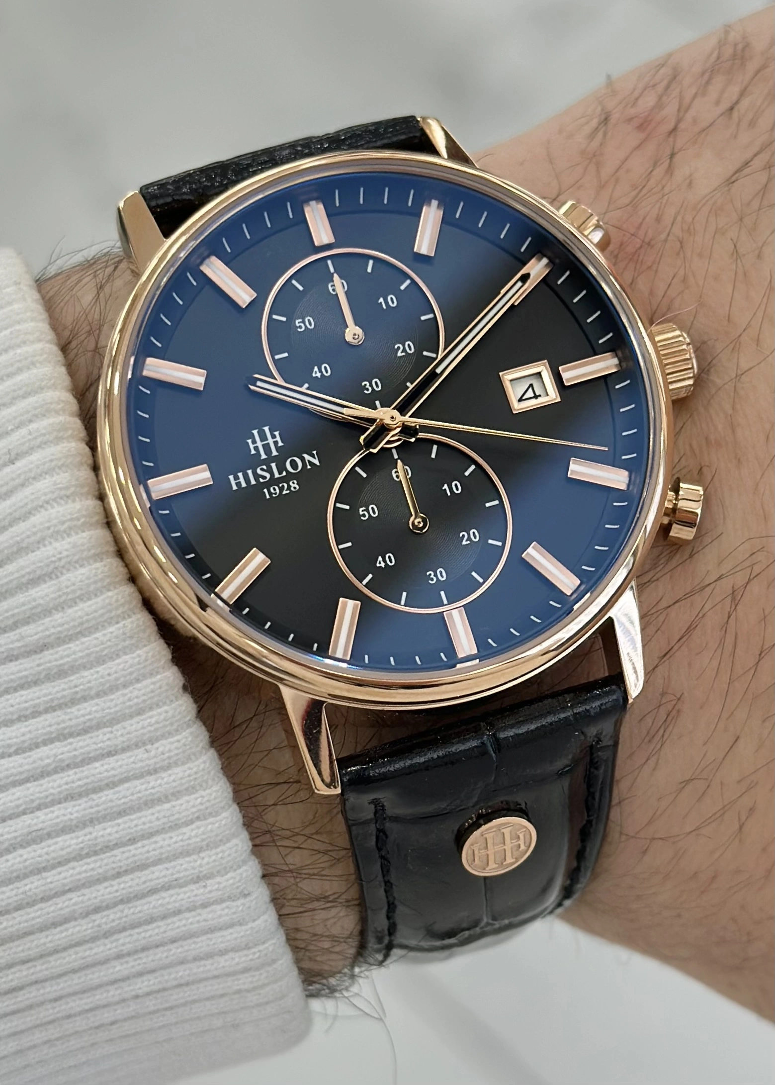 Hislon Orijinal Deri Kordon Su Geçirmez Erkek Kol Saati ILKMS200R-04BR