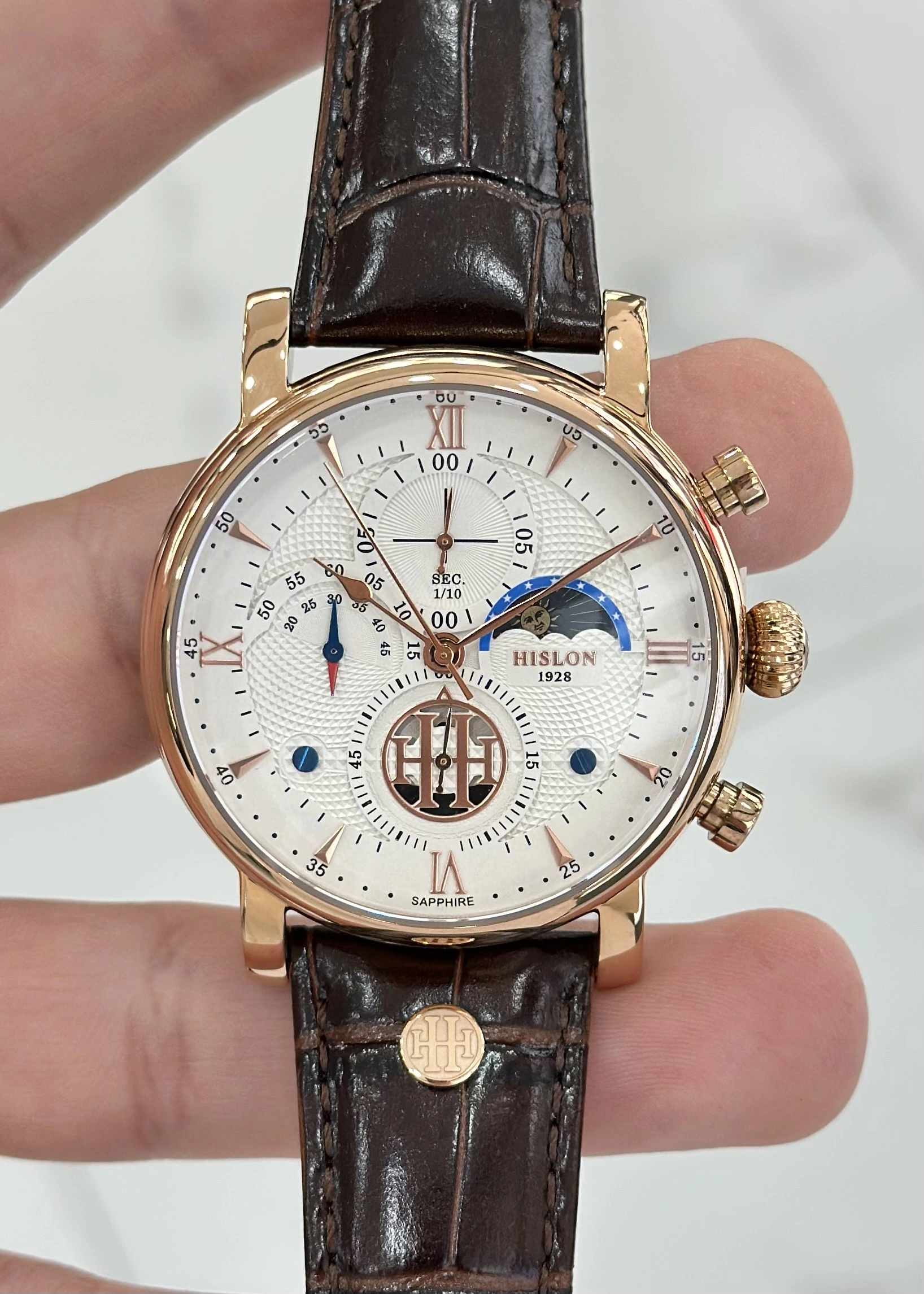 Hislon Orijinal Deri Kordon Su Geçirmez Erkek Kol Saati ILKTM105R-02KR