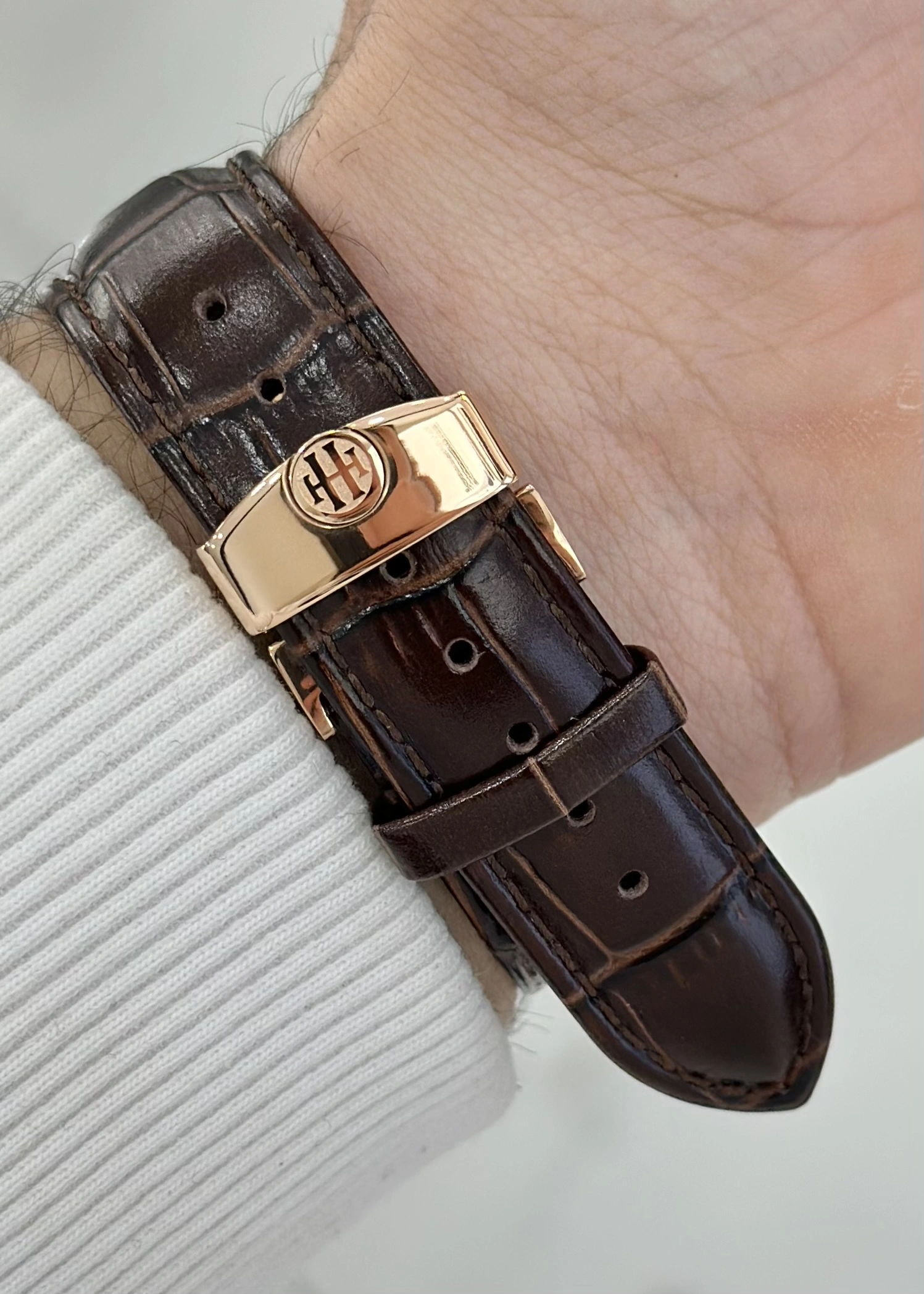 Hislon Orijinal Deri Kordon Su Geçirmez Otomatik Erkek Kol Saati ILKSD104R-16KR