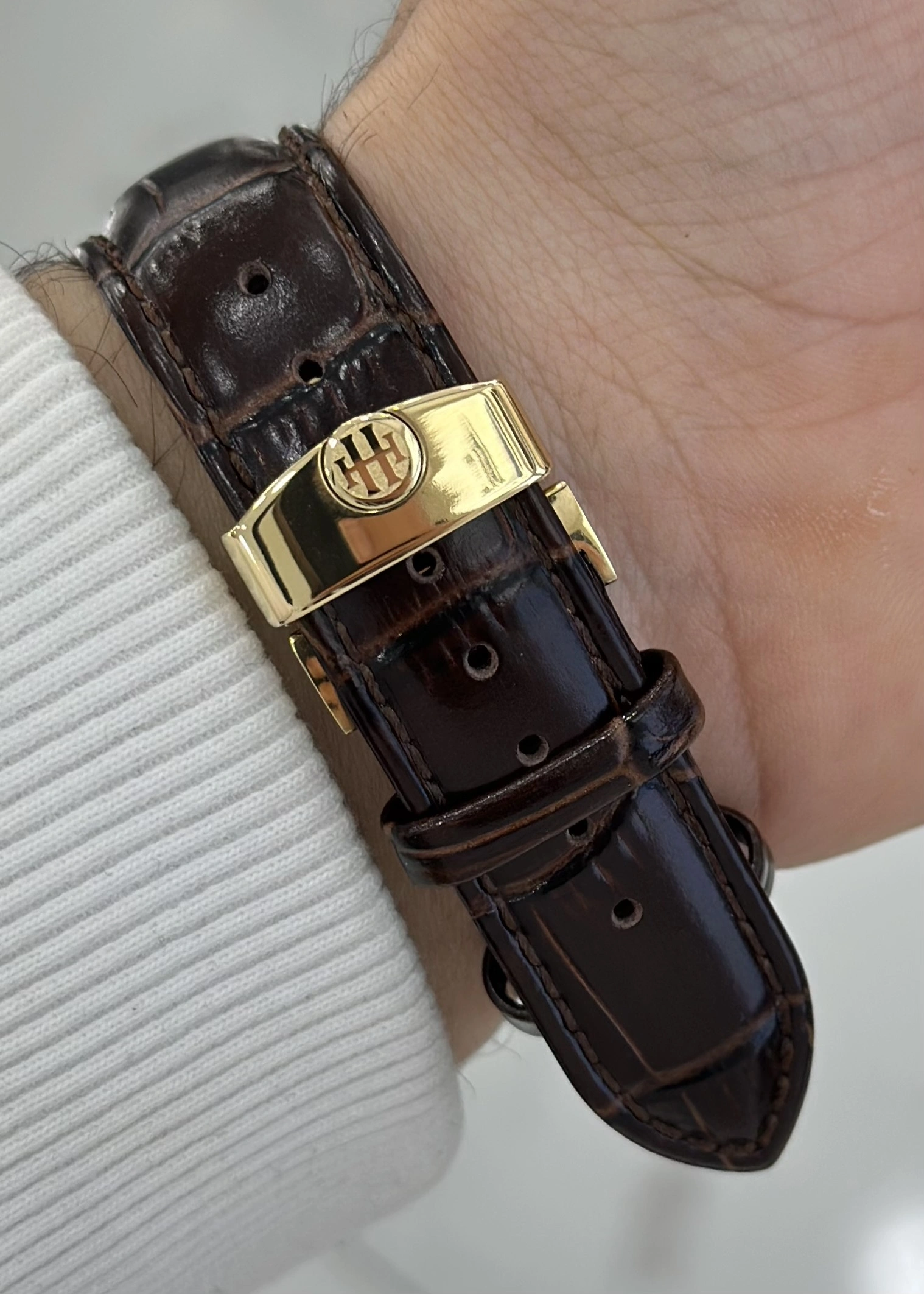 Hislon Orijinal Deri Kordon Su Geçirmez Otomatik Erkek Kol Saati ILKSD104G-16KG