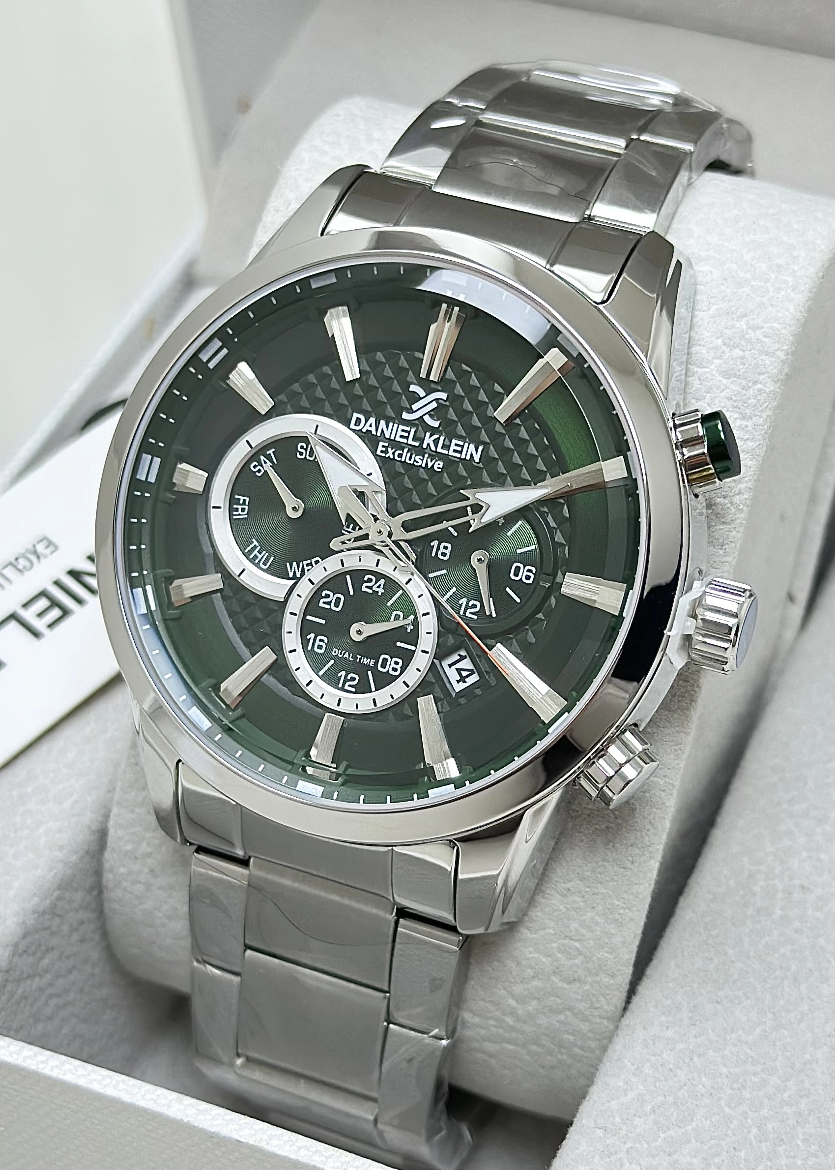Daniel Klein Metal Kordon Su Geçirmez Yeşil Kadran Erkek Kol Saati ILK13525O3