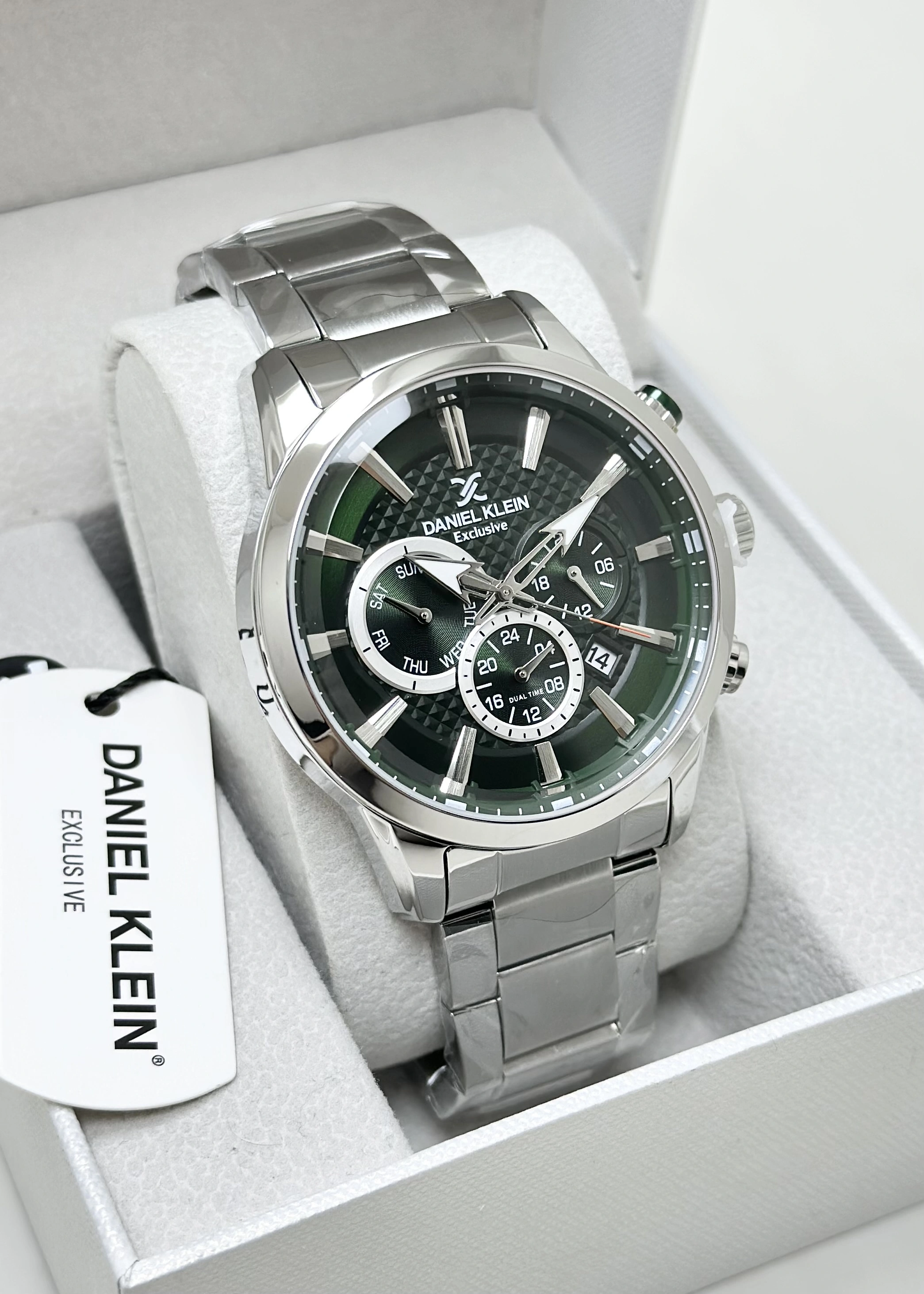 Daniel Klein Metal Kordon Su Geçirmez Yeşil Kadran Erkek Kol Saati ILK13525O3