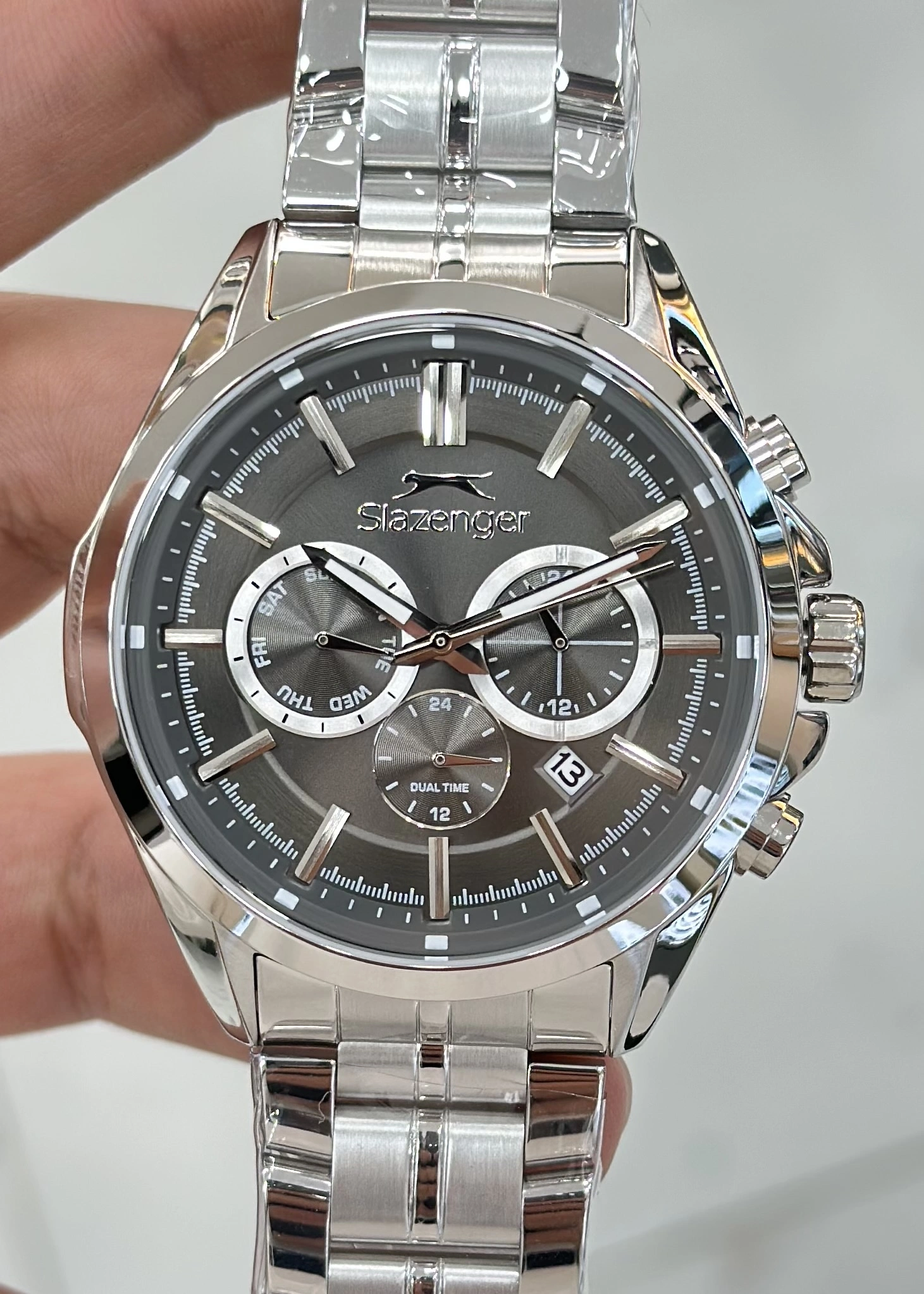 Slazenger Orjinal 2 Yıl Garantili Su Geçirmez Çelik Kordon Çelik Kasa 10 Atm İç Kadran Fonksiyonları Aktif Erkek Kol Saati