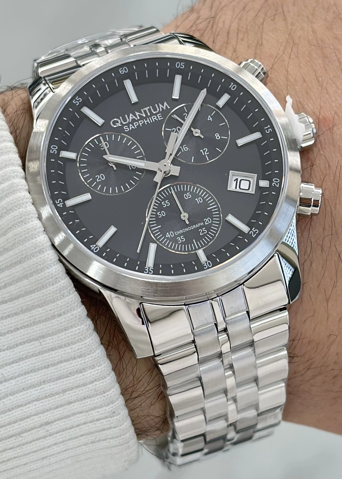 Orijinal 2 Yıl Garantili Fonksiyonları Aktif 10 Atm Su Geçirmez 46 Mm Çelik Kordon Erkek Kol Saati