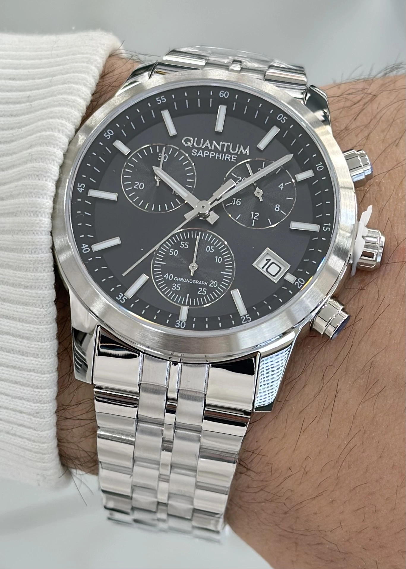 Orijinal 2 Yıl Garantili Fonksiyonları Aktif 10 Atm Su Geçirmez 46 Mm Çelik Kordon Erkek Kol Saati