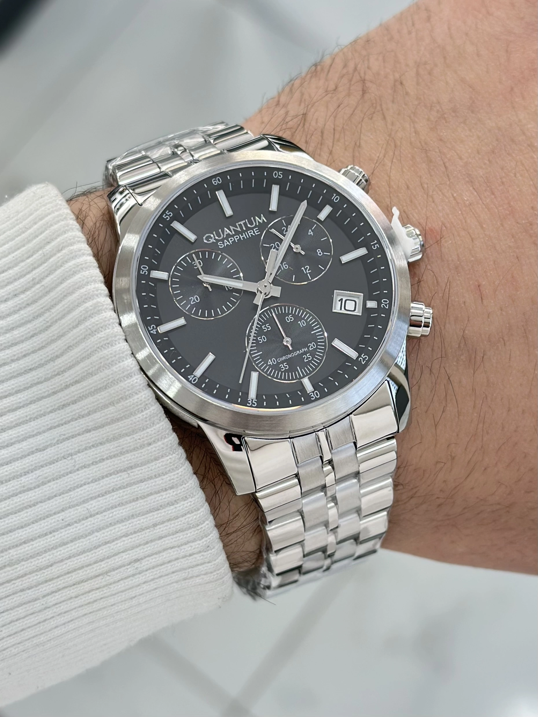 Orijinal 2 Yıl Garantili Fonksiyonları Aktif 10 Atm Su Geçirmez 46 Mm Çelik Kordon Erkek Kol Saati