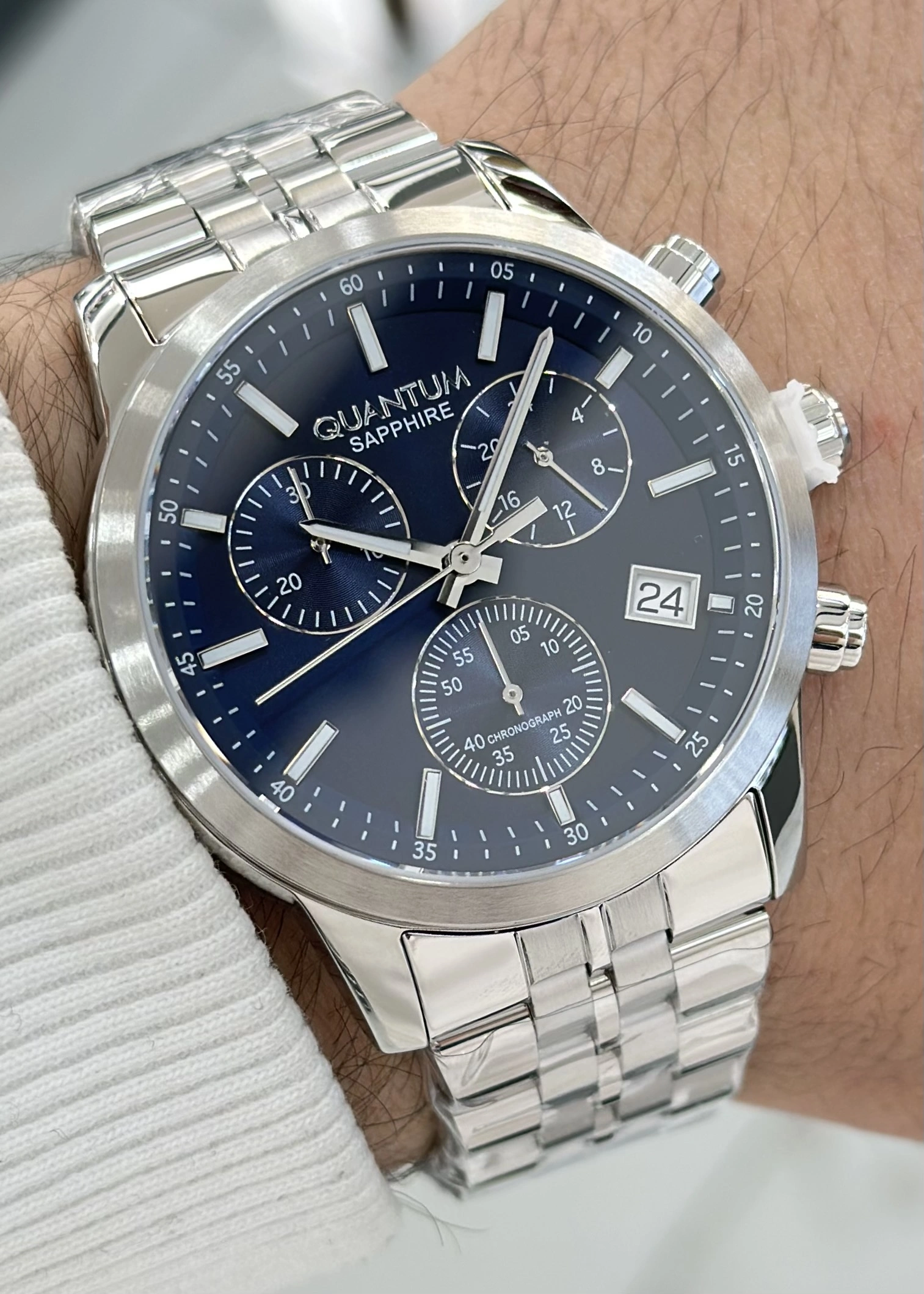 Orijinal 2 Yıl Garantili Fonksiyonları Aktif 10 Atm Su Geçirmez 46 Mm Çelik Kordon Erkek Kol Saati