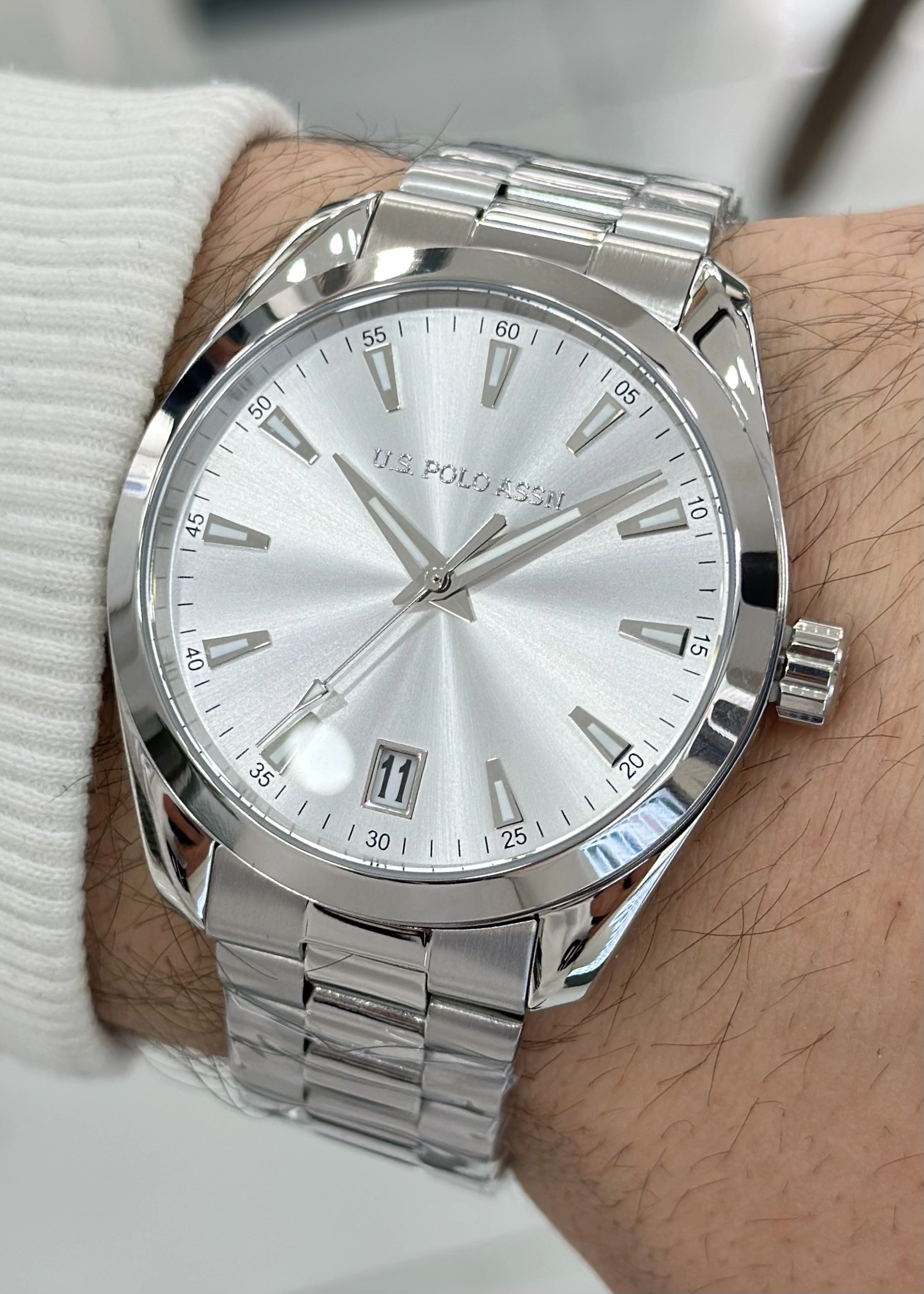 U.S. Polo Assn. Orijinal 2 Yıl Garantili 5ATM Su Geçirmezlik Çelik Kordon Erkek Kol Saati ILK1095.03