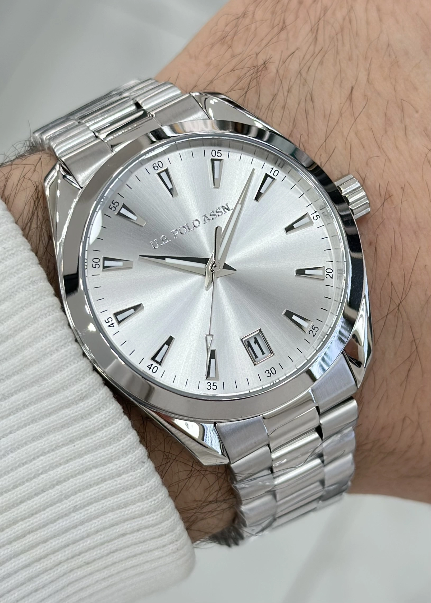 U.S. Polo Assn. Orijinal 2 Yıl Garantili 5ATM Su Geçirmezlik Çelik Kordon Erkek Kol Saati ILK1095.03