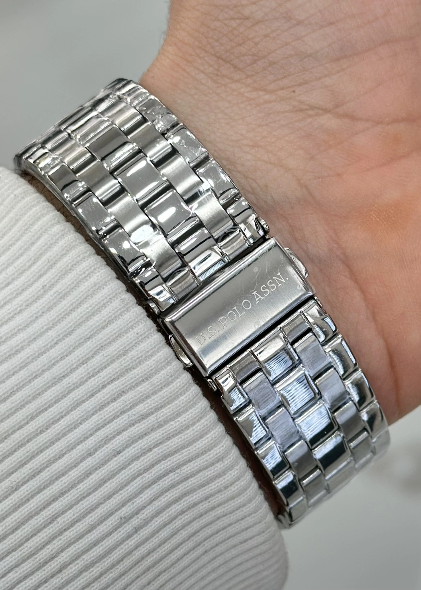 U.S. Polo Assn. Orijinal Fonksiyonlu Su Geçirmez Lacivert Katran Çelik Kordon Erkek Kol Saati ILK1121.02