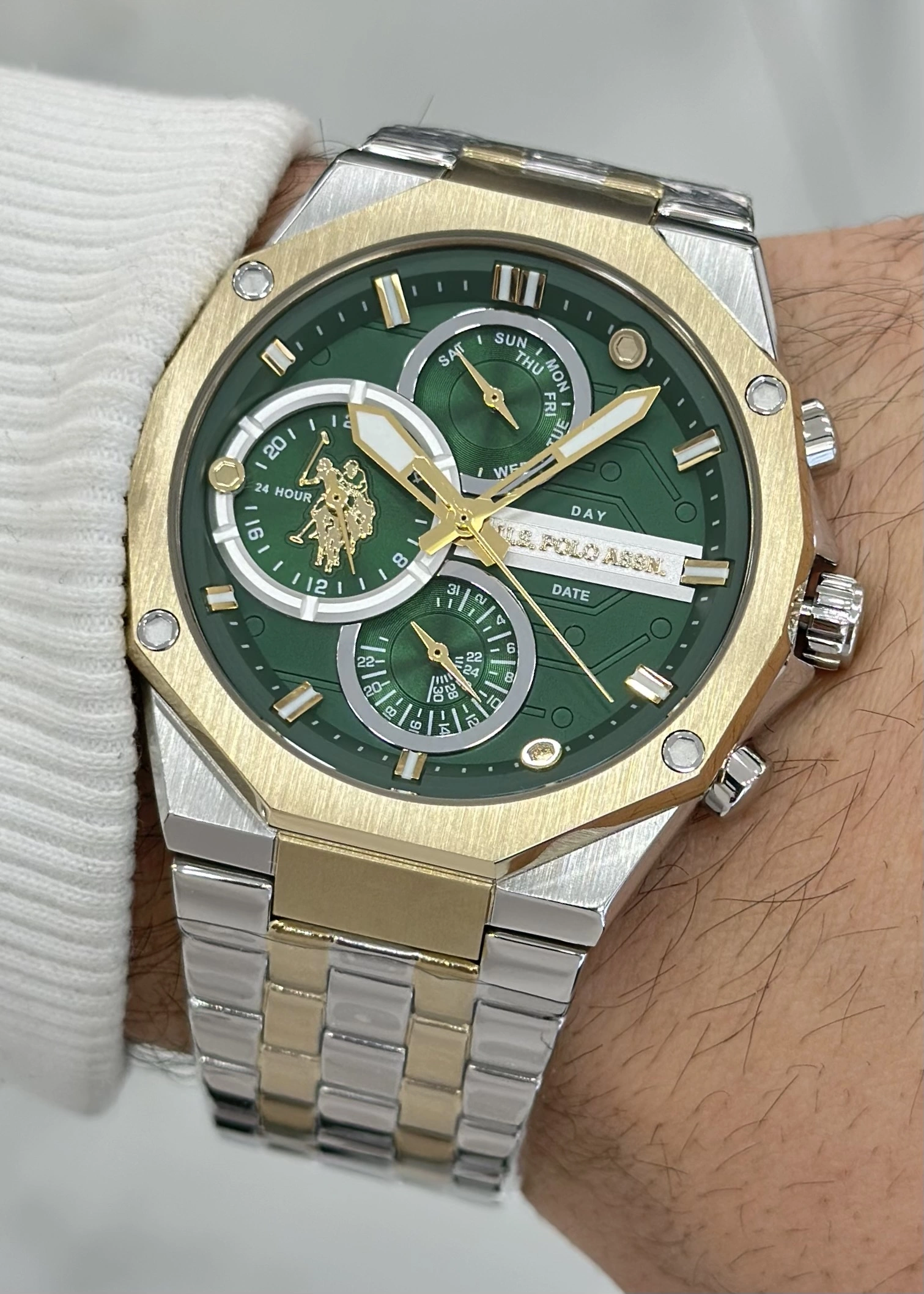 U.S. Polo Assn. Orijinal Fonksiyonlu Su Geçirmez Çelik Kordon Erkek Kol Saati ILK1121.01