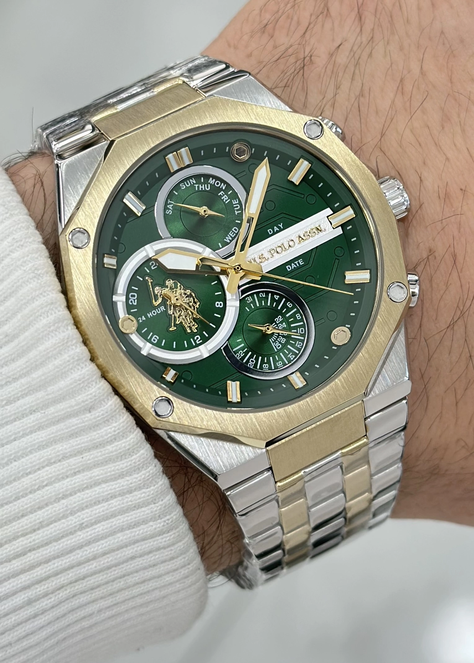 U.S. Polo Assn. Orijinal Fonksiyonlu Su Geçirmez Çelik Kordon Erkek Kol Saati ILK1121.01