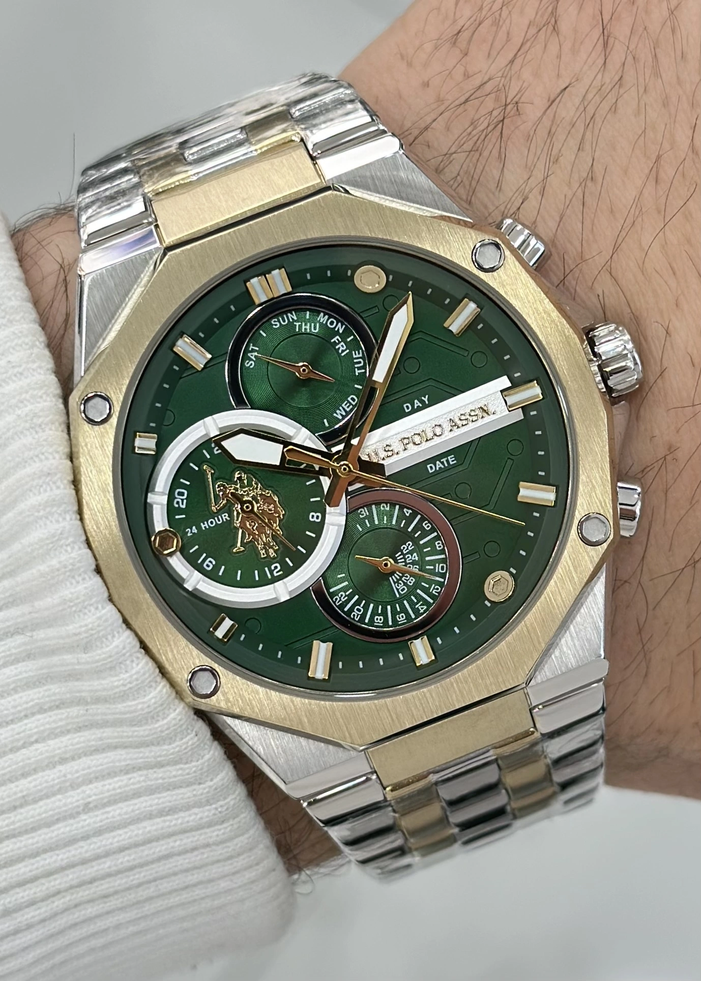 U.S. Polo Assn. Orijinal Fonksiyonlu Su Geçirmez Çelik Kordon Erkek Kol Saati ILK1121.01