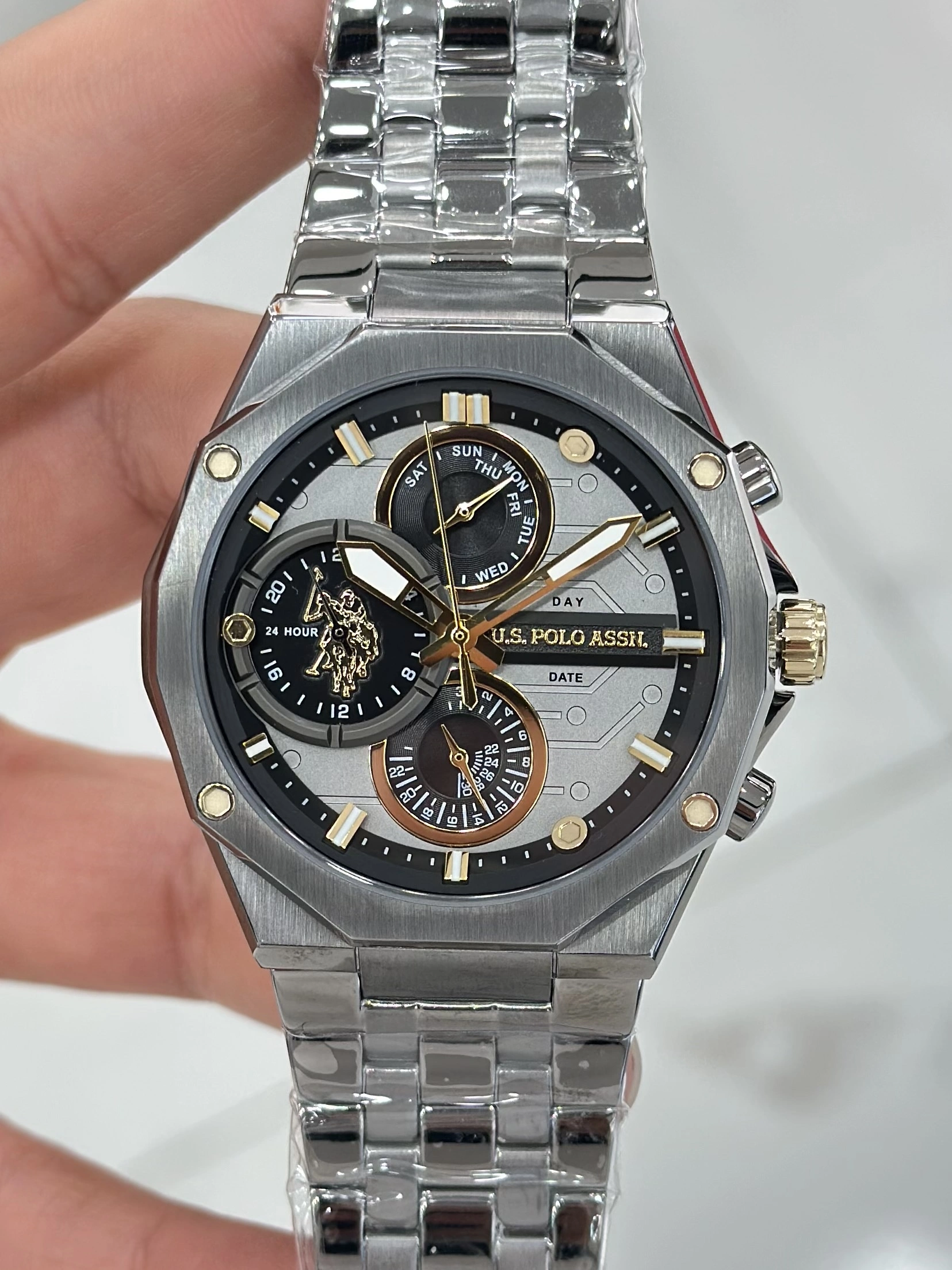 U.S. Polo Assn. Orijinal Fonksiyonlu 5ATM Su Geçirmezlik Çelik Kordon Erkek Kol Saati ILK1121.05