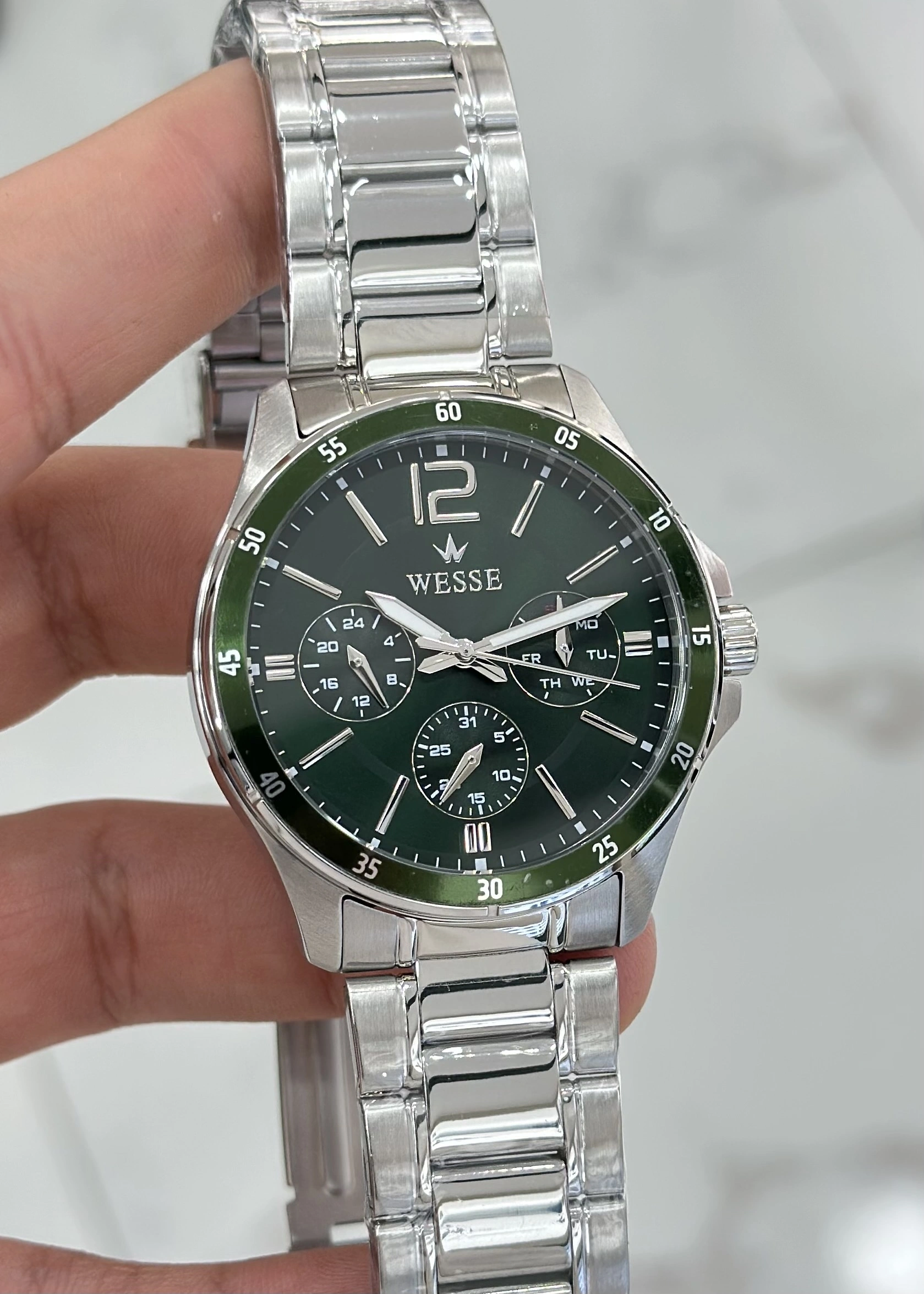 Wesse Orijinal 2 Yıl Garantili Yeşil Kadran Su Geçirmez Fonksiyonlu Erkek Kol Saati ILK.2088.03