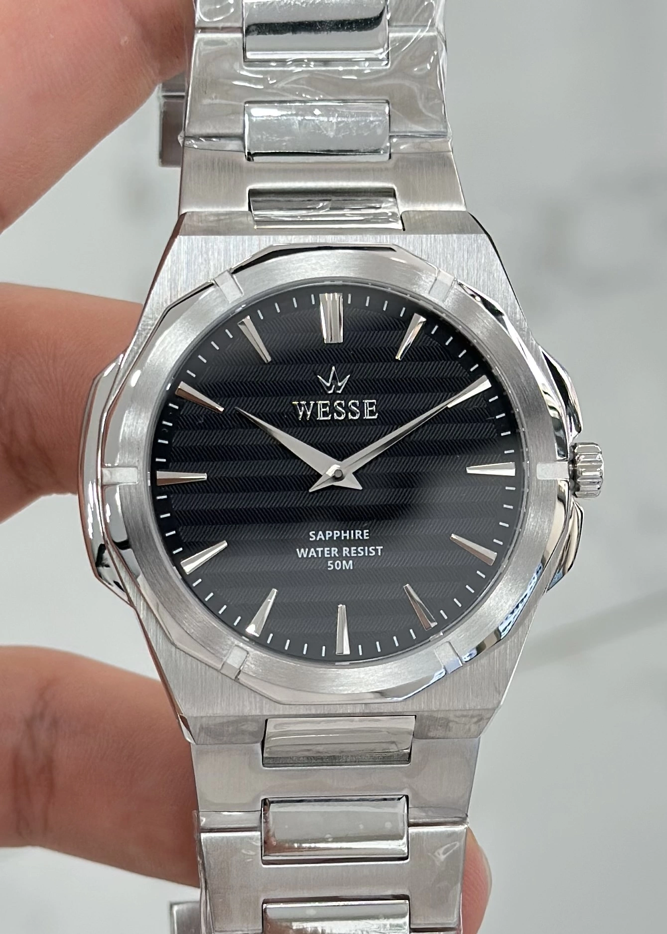 Wesse Orijinal 2 Yıl Garantili 5ATM Su Geçirmez Çelik Kordon Çelik Kasa Erkek Kol Saati