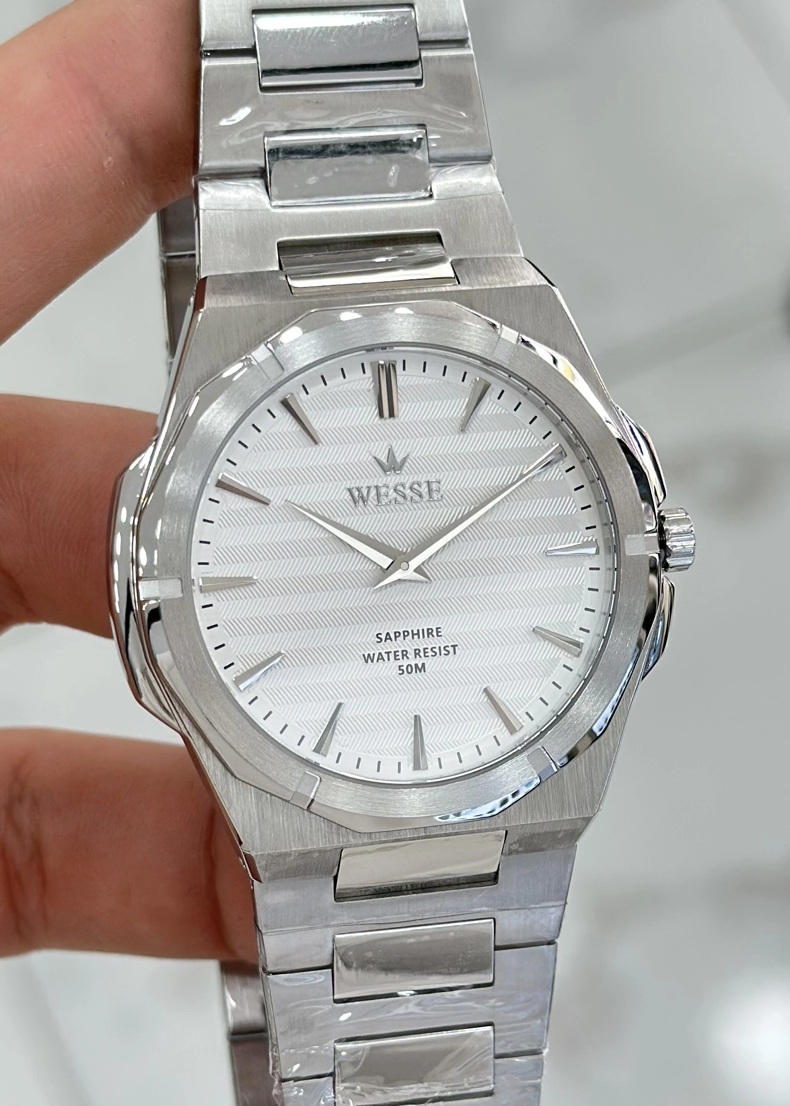 Wesse Orijinal 2 Yıl Garantili 5ATM Su Geçirmez Çelik Kordon Çelik Kasa Erkek Kol Saati