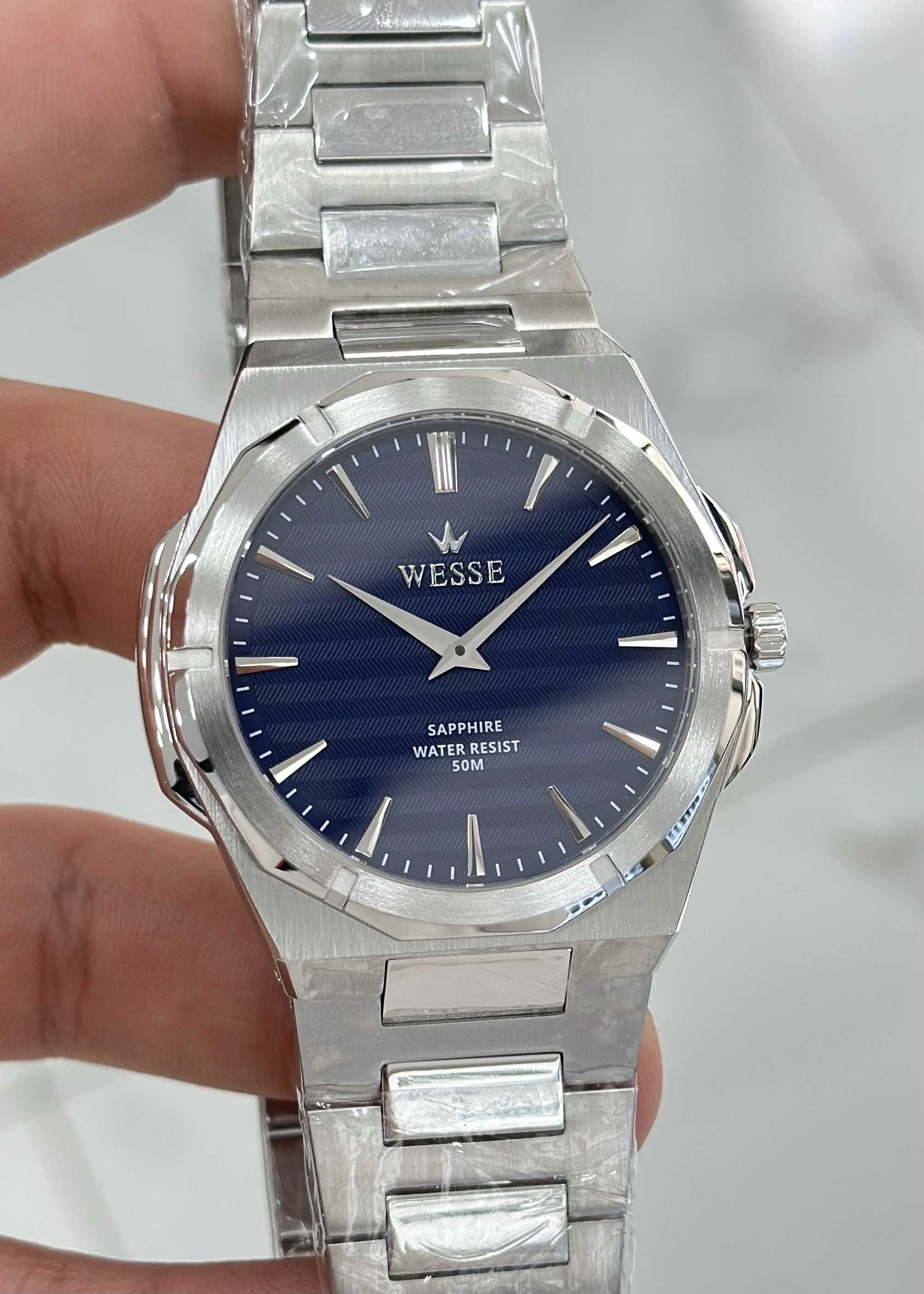 Wesse Orijinal 2 Yıl Garantili 5ATM Su Geçirmez Çelik Kordon Çelik Kasa Erkek Kol Saati