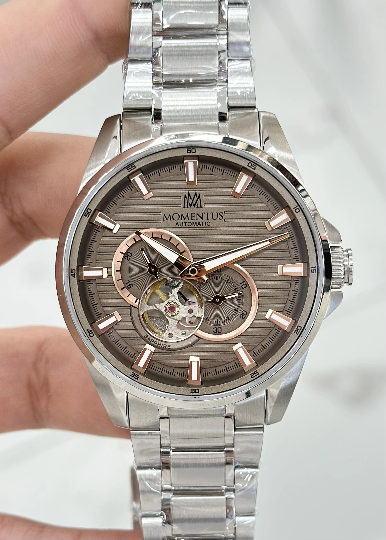 Momentus Otomatik 5ATM Çelik Kordon Paslanmaz Orijinal Erkek Kol Saati ILKMM103S-06SR