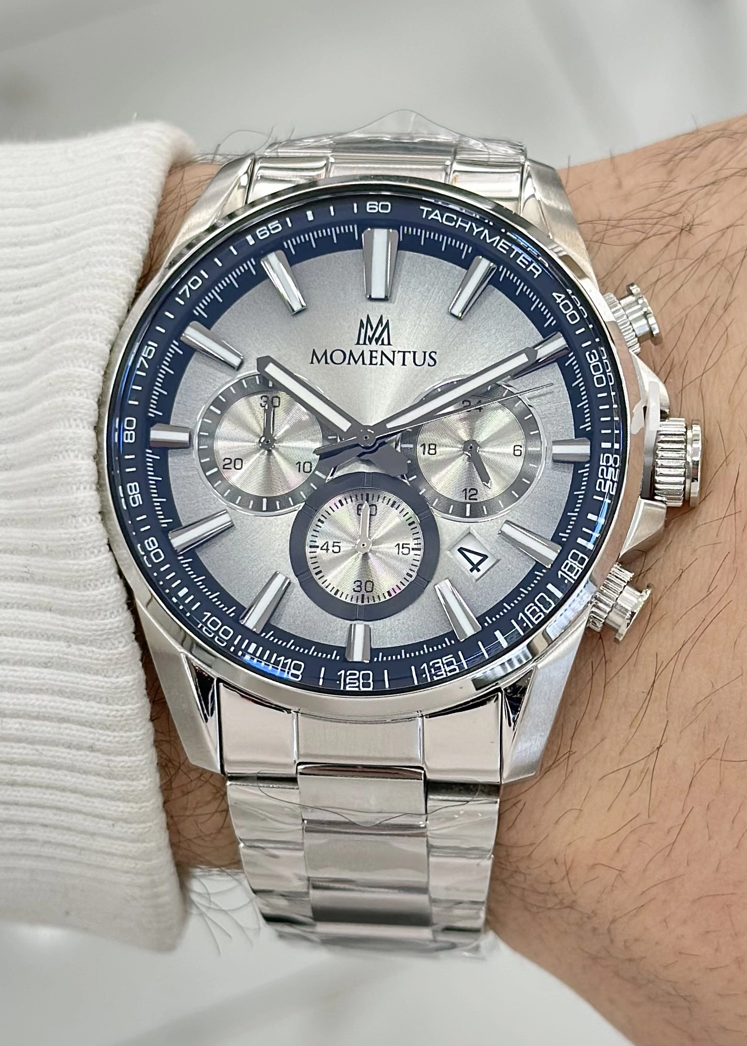 Momentus ILKSC370S-03SS 5ATM Su Geçirmezlik Fonksiyonlu Çelik Kordon Erkek Kol Saati