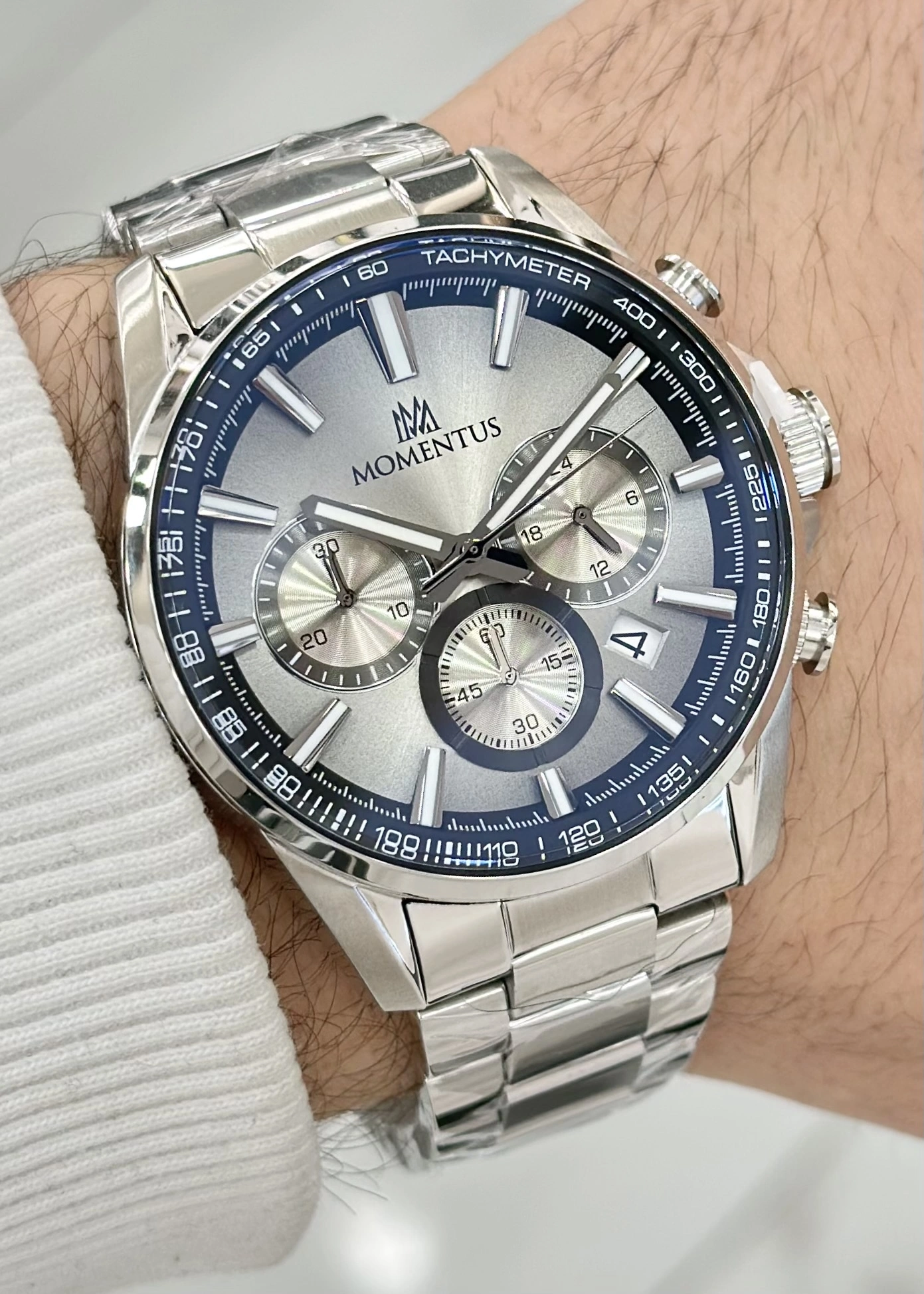 Momentus ILKSC370S-03SS 5ATM Su Geçirmezlik Fonksiyonlu Çelik Kordon Erkek Kol Saati