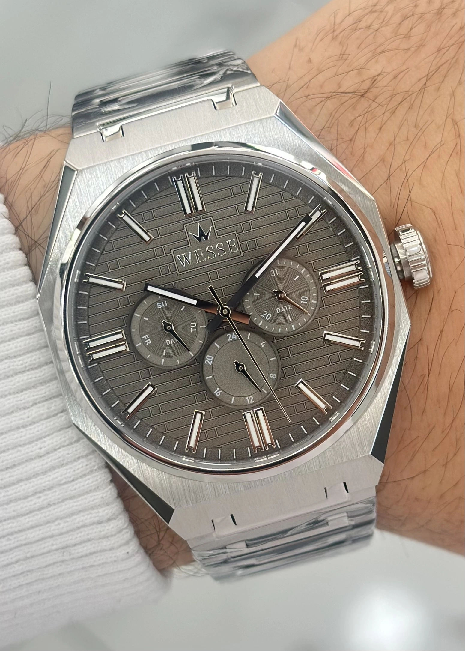 Wesse Orijinal 5ATM Su Geçirmez Fonksiyonlu Çelik Kordon Erkek Kol Saati ILK.4037.02