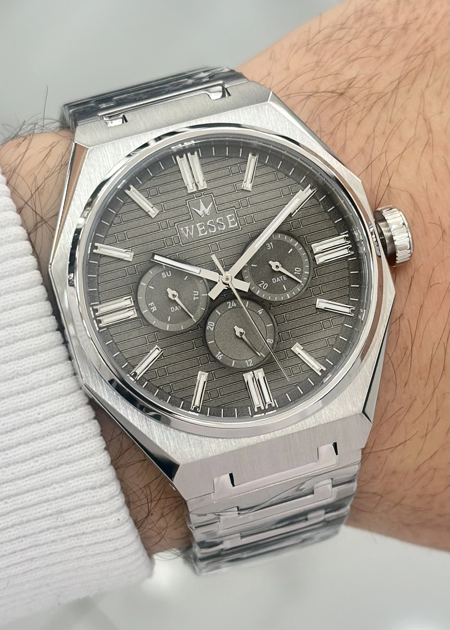 Wesse Orijinal 5ATM Su Geçirmez Fonksiyonlu Çelik Kordon Erkek Kol Saati ILK.4037.02