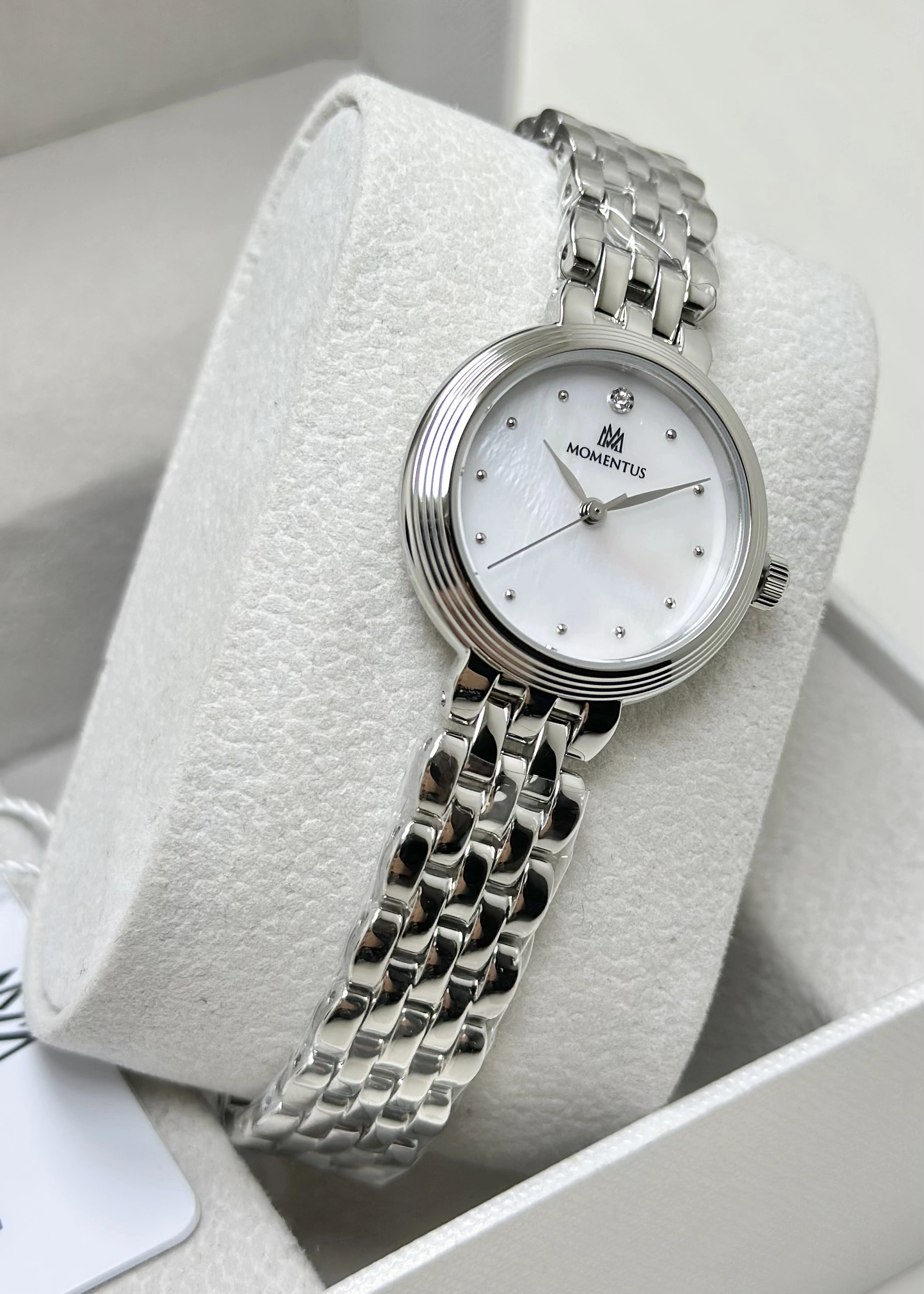 Momentus ILKCW298S-09SS Sedef Katran Çelik Kordon Kadın Kol Saati