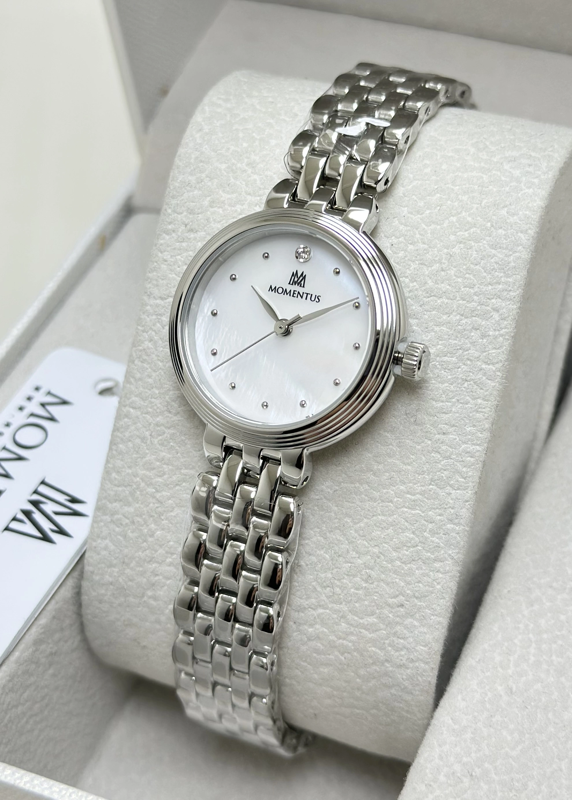 Momentus ILKCW298S-09SS Sedef Katran Çelik Kordon Kadın Kol Saati