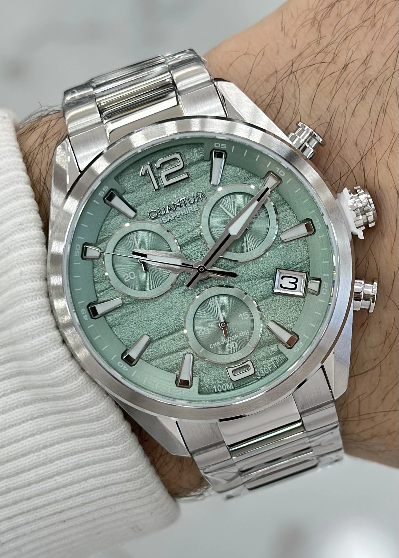 Qunatum Orijinal 2 Yıl Garantili Fonksiyonlu 10ATM Su Geçirmezlik Çelik Kordon Erkek Kol Saati ILK1259.300