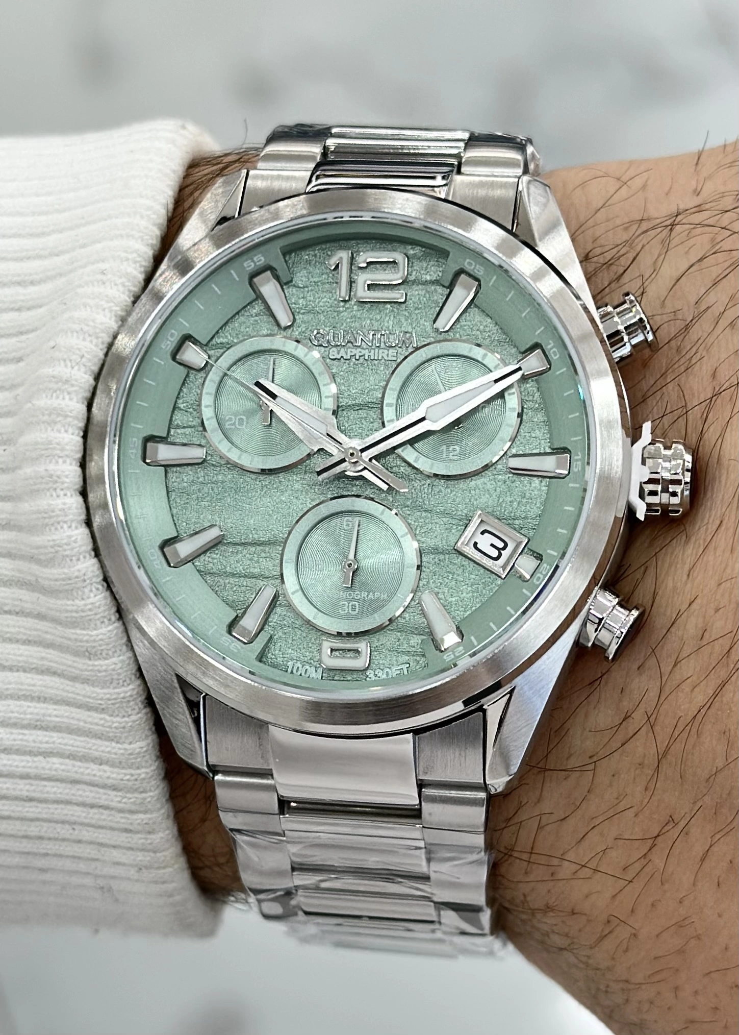 Qunatum Orijinal 2 Yıl Garantili Fonksiyonlu 10ATM Su Geçirmezlik Çelik Kordon Erkek Kol Saati ILK1259.300