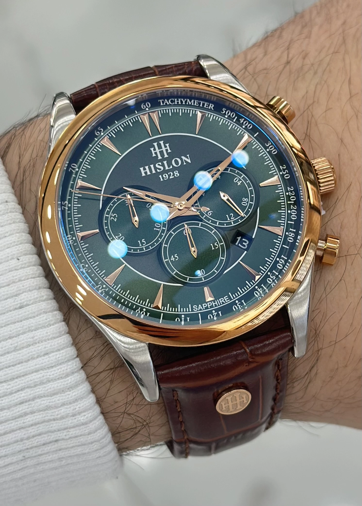 Hislon Orijinal Deri Kordon Su Geçirmez Erkek Kol Saati ILKMS101R-15KR