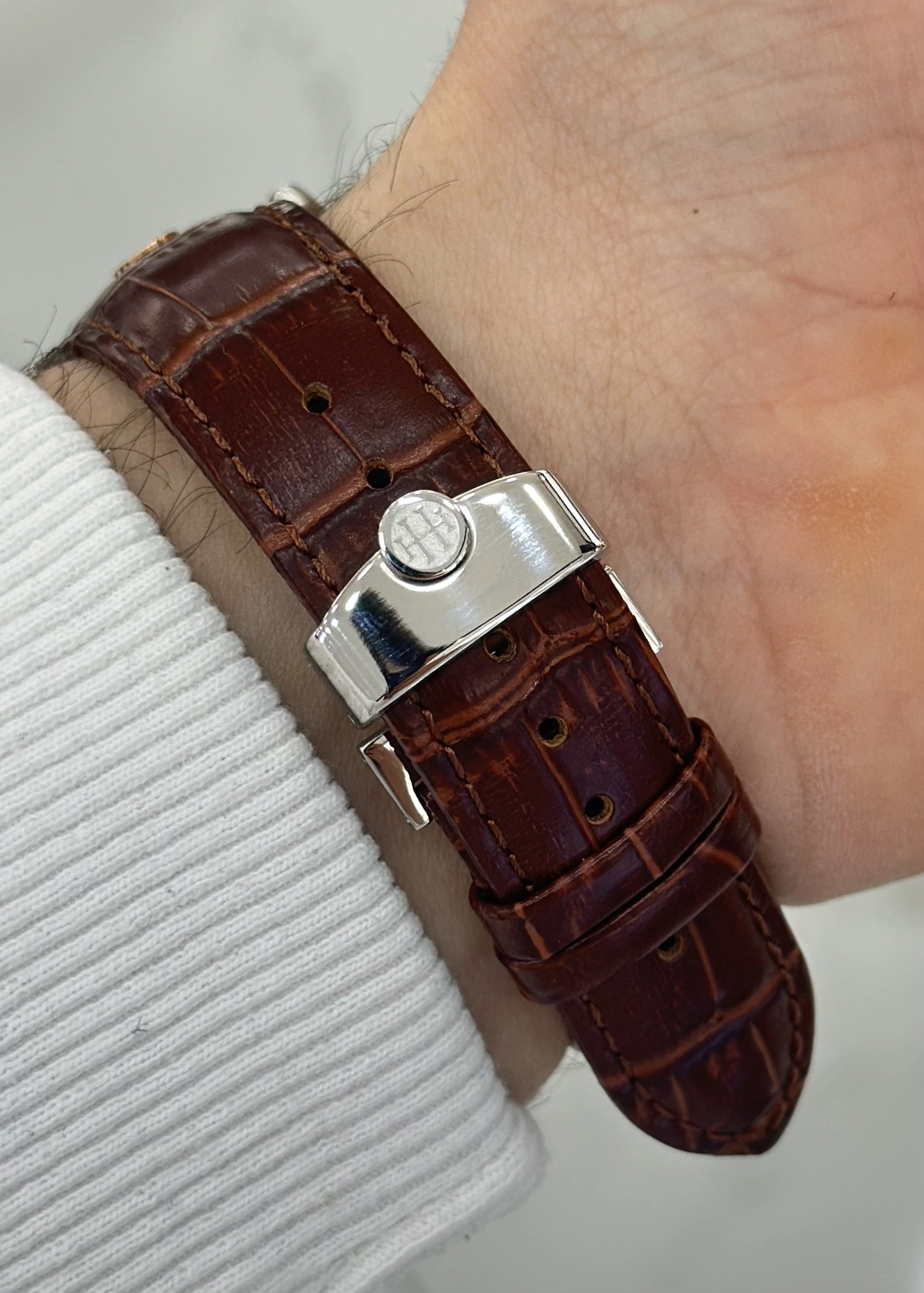 Hislon Orijinal Deri Kordon Su Geçirmez Erkek Kol Saati ILKMS101R-15KR