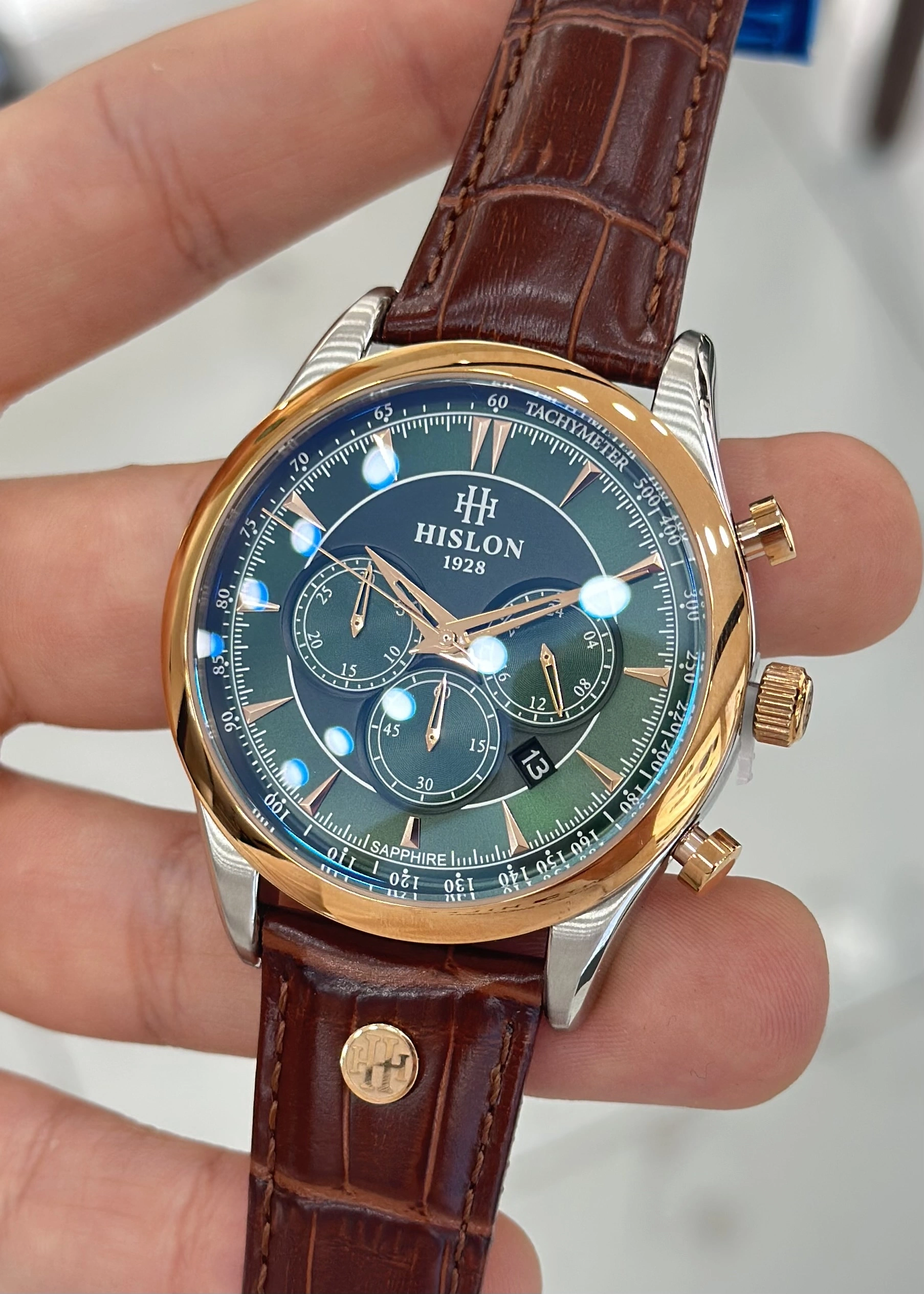 Hislon Orijinal Deri Kordon Su Geçirmez Erkek Kol Saati ILKMS101R-15KR