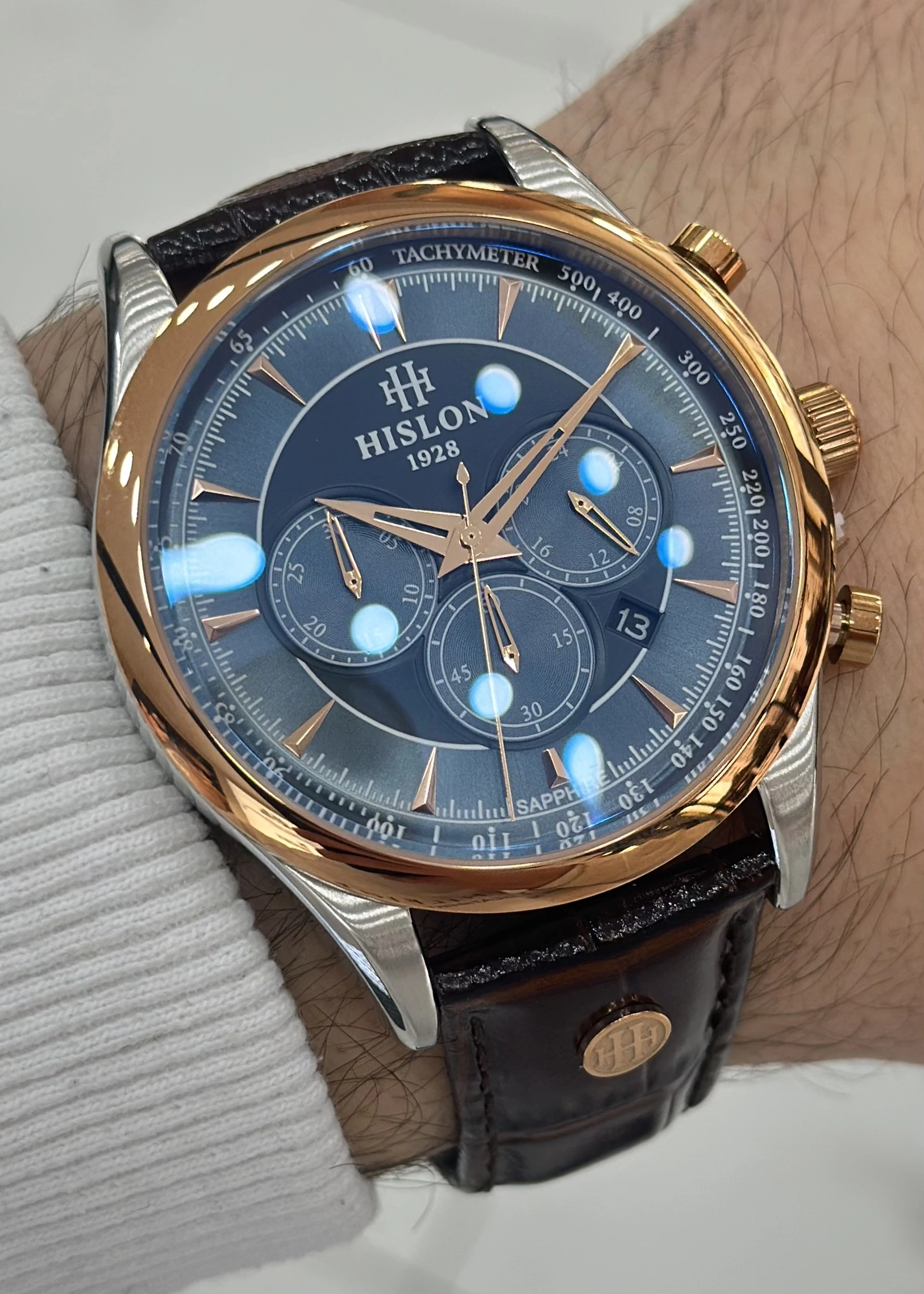 Hislon Orijinal Deri Kordon Su Geçirmez Erkek Kol Saati ILKMS101T-11KR